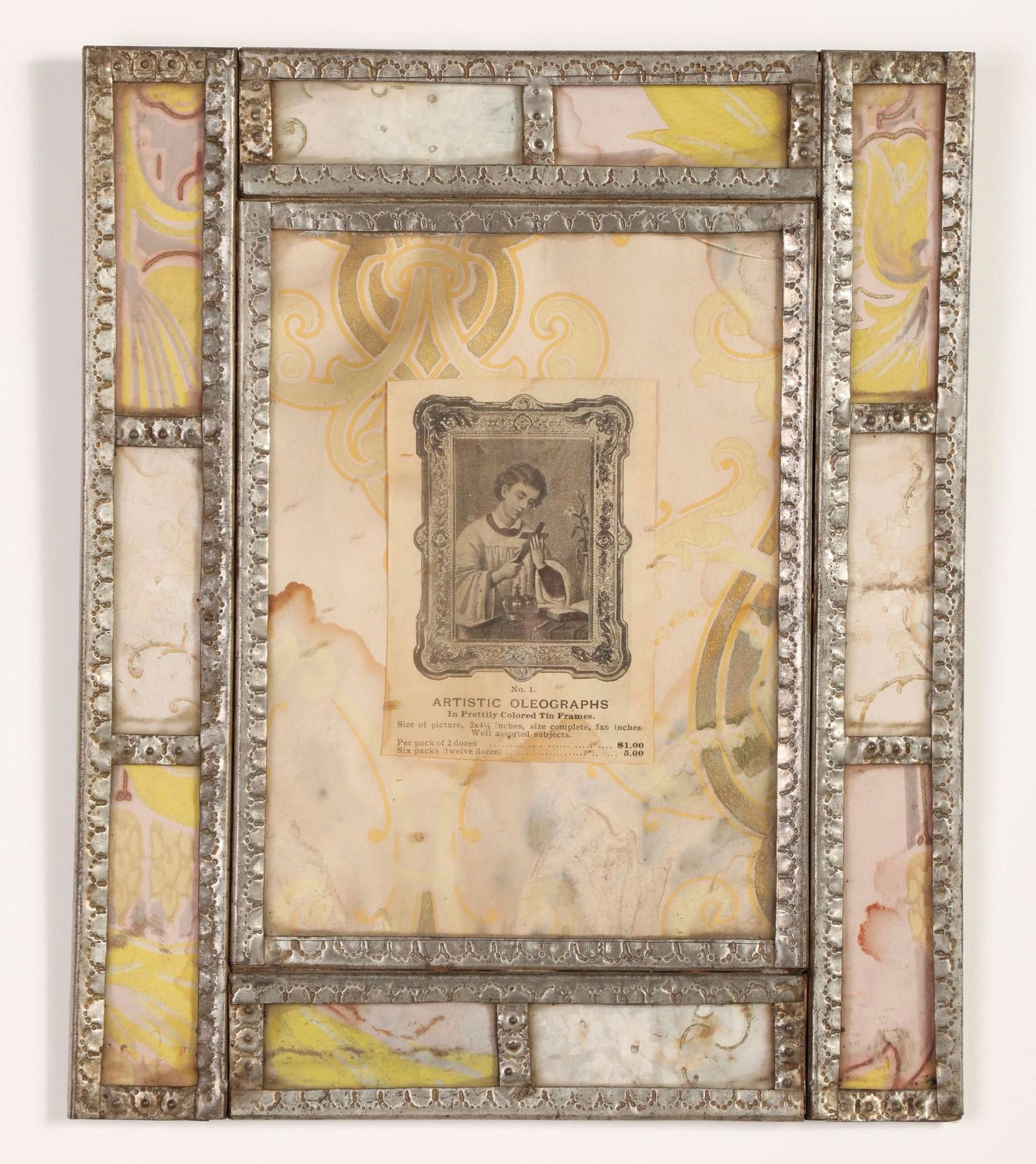 Tin Frame with Glass Panels, ca. 1875 (1 of 2)