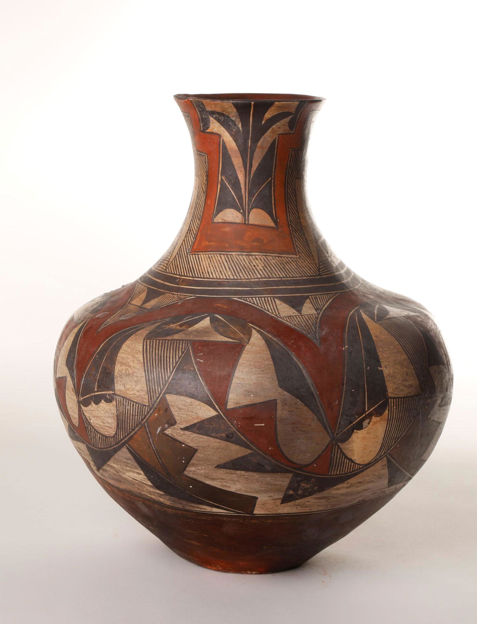 Acoma, Polychrome Jar with Long Neck, ca. 1915 (1 of 3)