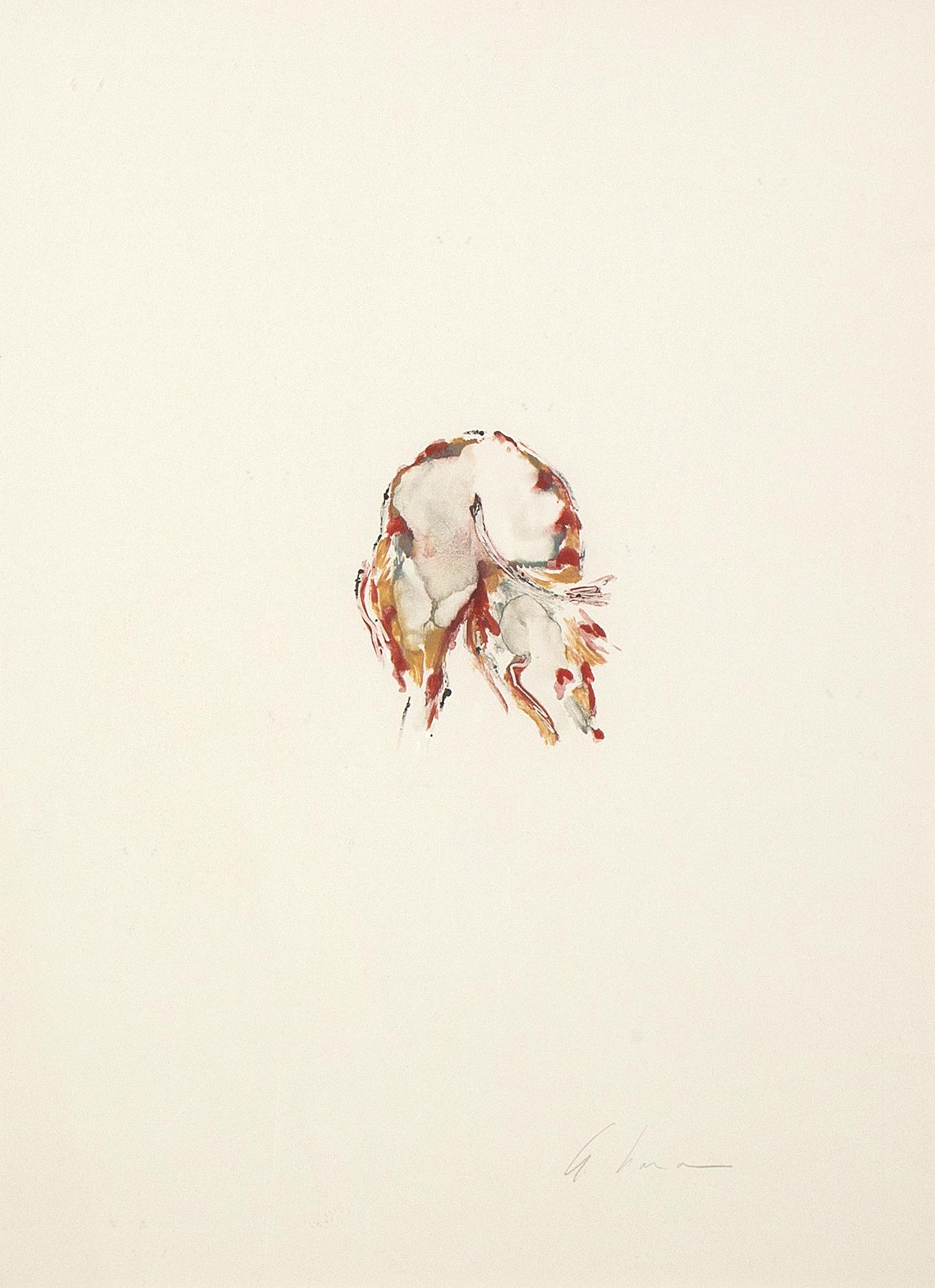 Armond Lara, Bison: Armond Lara (b. 1939) Bison monotype Dimensions: 17 7/8 x 13 1/4 in. Framed Dimensions: 34 7/8 x 30 3/8 x 1 1/8 in. signed lower right: A. Lara Provenance: Private Collection, New Mexico