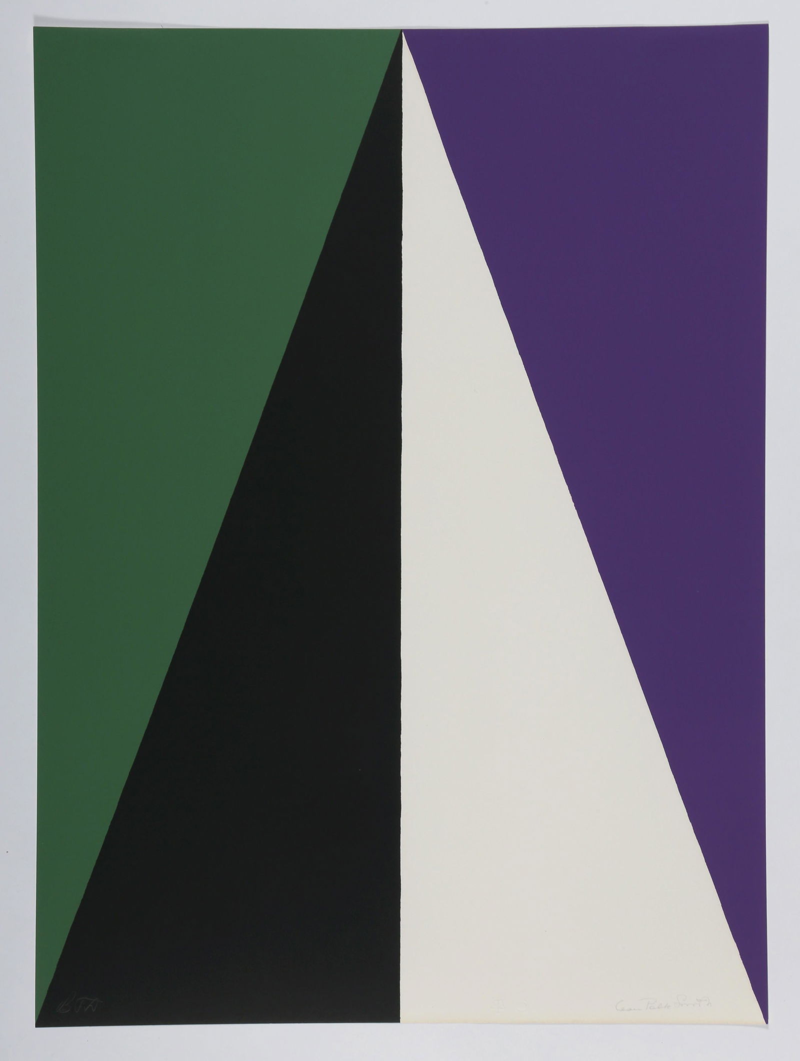 Leon Polk Smith, Untitled, 1968: Leon Polk Smith (1906 - 1996) Untitled, 1968 color lithograph, Bon Ã Tirer Dimensions: 30 x 22 in. signed lower right: Leon Polk Smith_x000D_ Tamarind chop mark lower center_x000D_ editioned lower