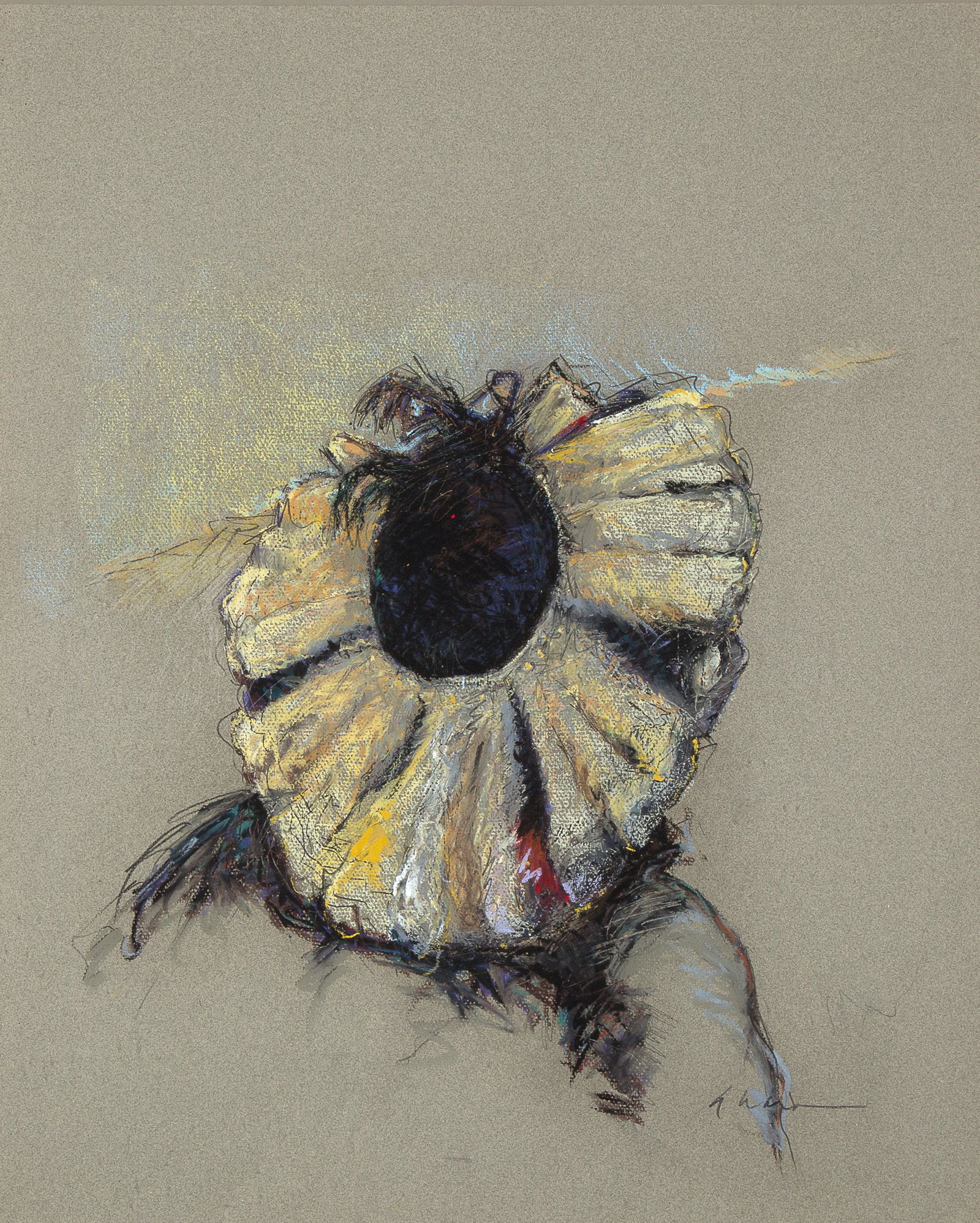 Armond Lara, Three Works on Paper: Armond Lara (b. 1939) Three Works on Paper (1) African Headdress. Pastel on paper. 24 1/4 x 19 1/2 in. Framed: 26 3/8 x 21 5/8 x 1 1/4 in. _x000D_ (2, 3) Two Untitled Drawings. Graphite on paper. Each