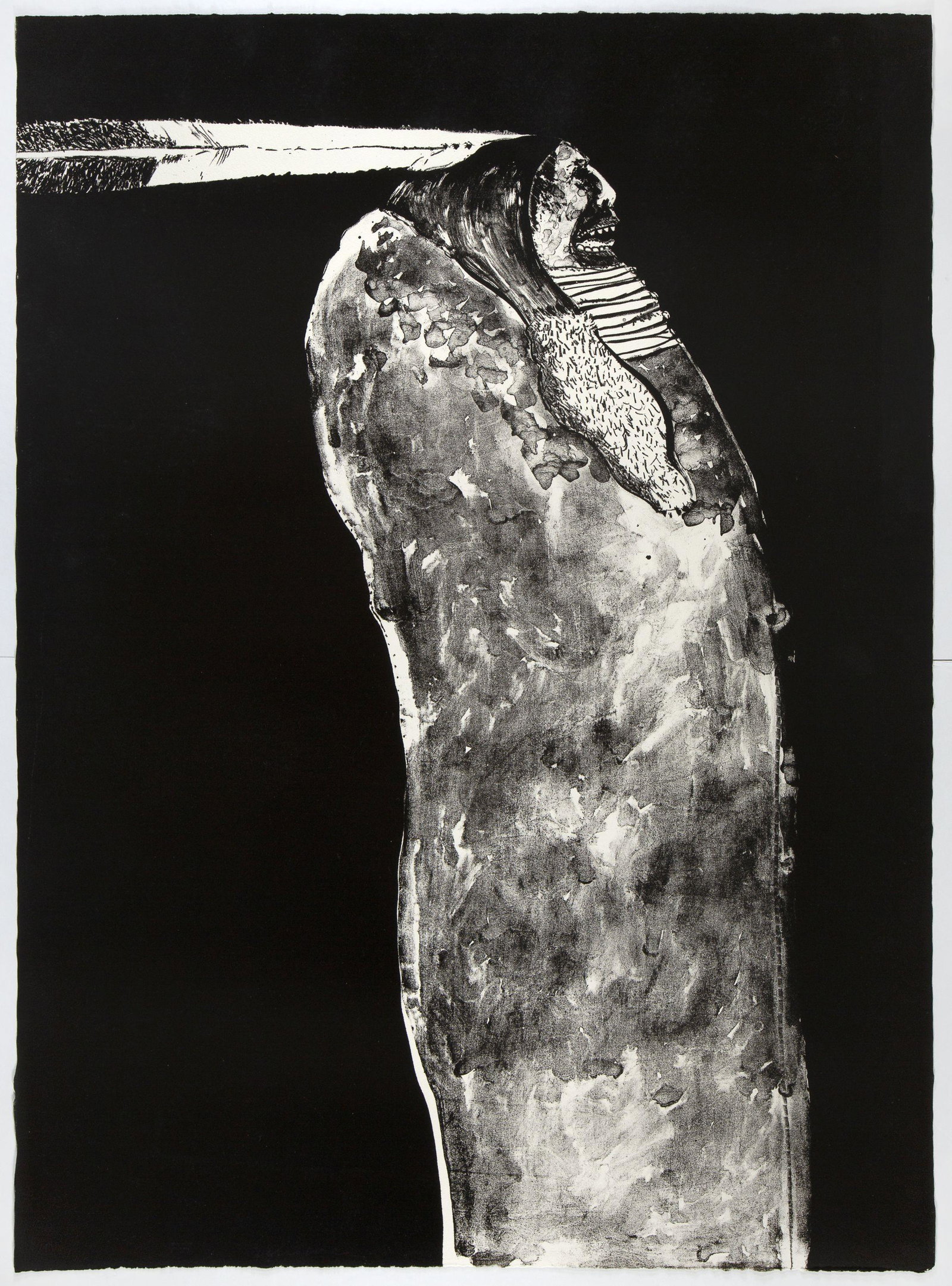 Fritz Scholder, Indian with Feather, 1970: Fritz Scholder (1937 - 2005) Indian with Feather, 1970 lithograph, edition 59 of 75 Tamarind Number: 70-184 signed and editioned lower left: Scholder 59 . 75 Tamarind chop mark lower left Artist's cho