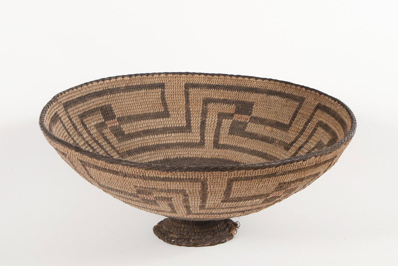 Akimel O’Odham [Pima], Basketry Bowl: Akimel O’Odham [Pima] Basketry Bowl Basketry Bowl height 5 ¼ x diameter 12 ¼ in **Proceeds from the sale of this work benefit a New Mexican Native American museum for the care of their collection 
