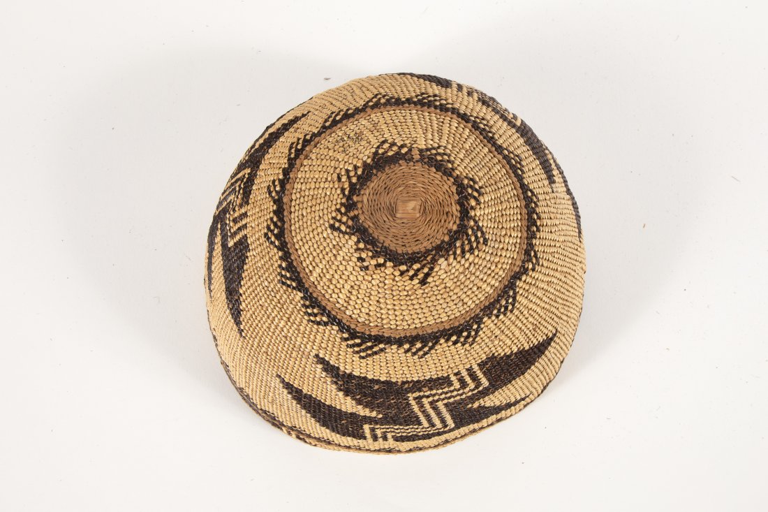 Hupa, Basketry Hat: Hupa Basketry Hat Basketry Hat height 3 ½ x diameter 6 ½ in **Proceeds from the sale of this work benefit a New Mexican Native American museum for the care of their collection and future