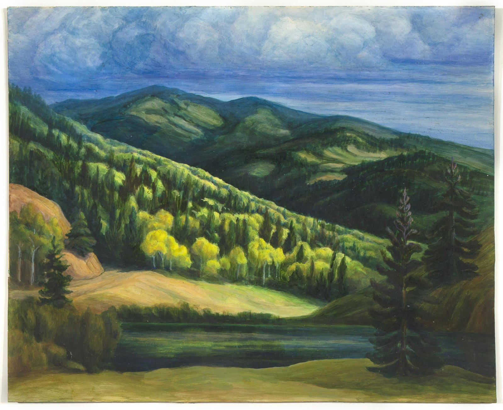 Anna Keener, Untitled (Pecos, New Mexico): Anna Keener (1895 - 1982) Untitled (Pecos, New Mexico) oil on board signed verso upper left: Anna E. Keener 14 3/4 x 18 in. (37.47 x 45.72 cm.) Private Collection, New Mexico