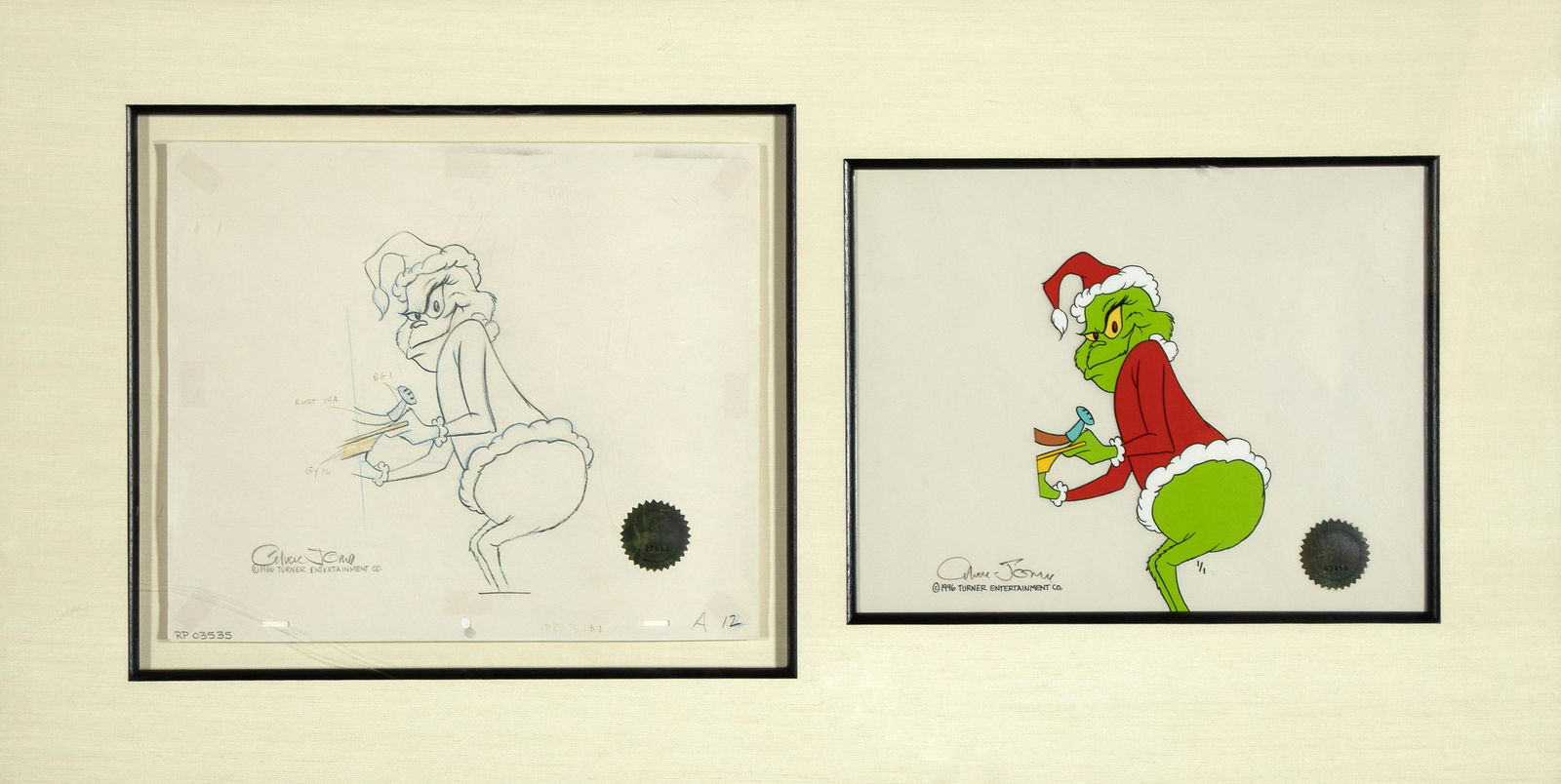 Chuck Jones, How the Grinch Stole Christmas Drawing and (1 of 3)