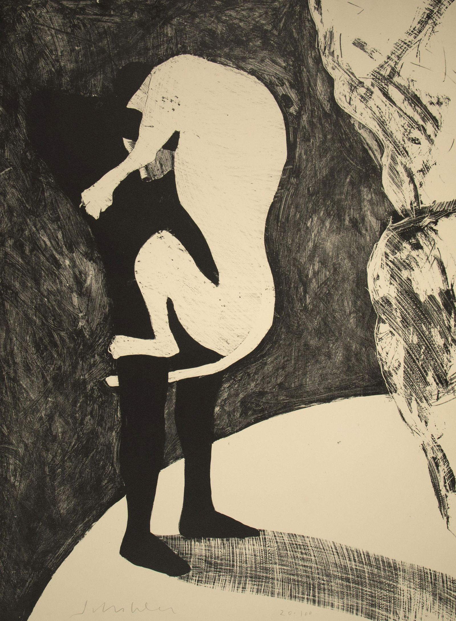 Fritz Scholder, Another Carnival, Man and Lion, 1988 (1 of 2)