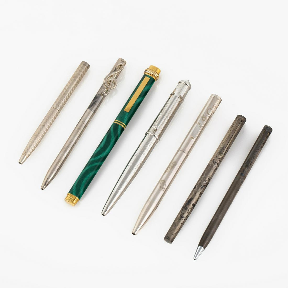 A Group of Seven Cartier / Tiffany & Co. Pens (1 of 2)
