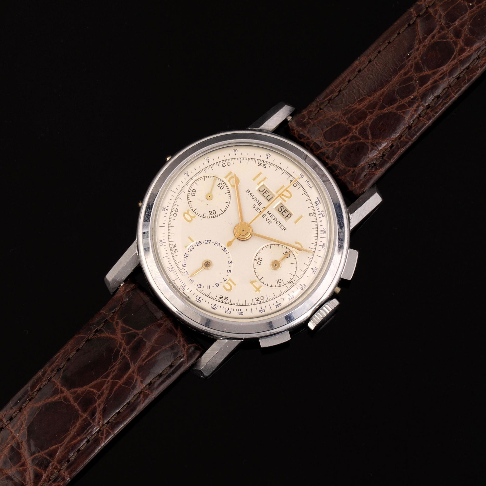 Baume & Mercier Ref. 909 Stainless Steel Triple Date (1 of 7)