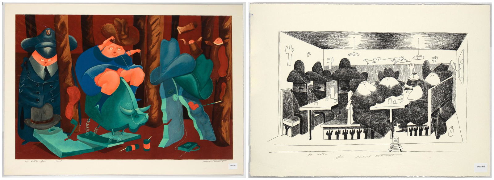 Michael Osterweil, Two Lithographs (1 of 3)