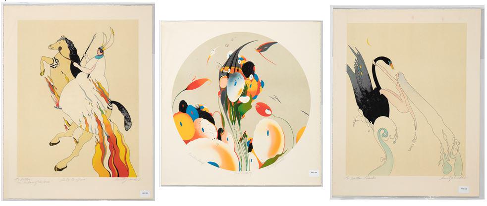 Burt Groedel, Three Lithographs (1 of 4)