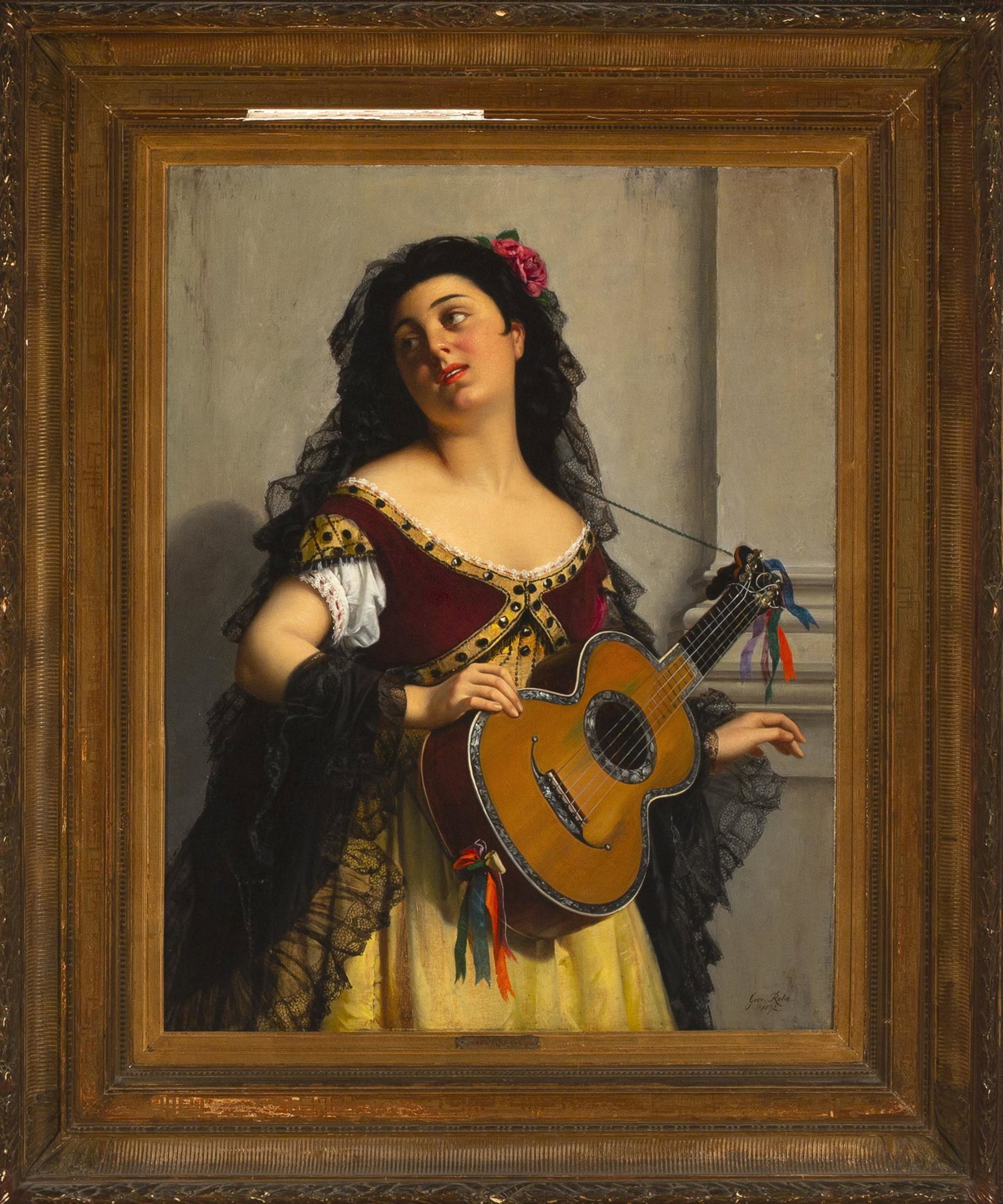 Giovanni Rota, Untitled (Young Woman with Guitar), 1872 (1 of 2)