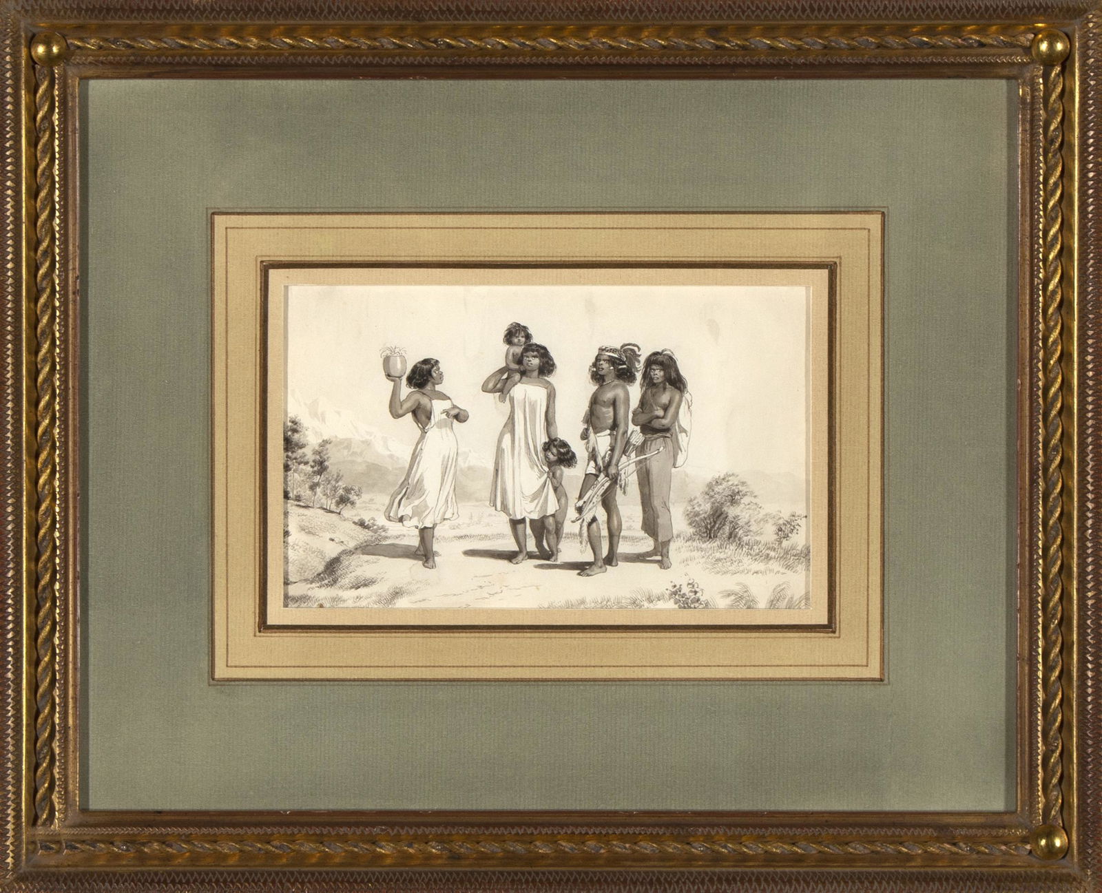 Charles Nahl, Untitled (Six Indians) (1 of 2)