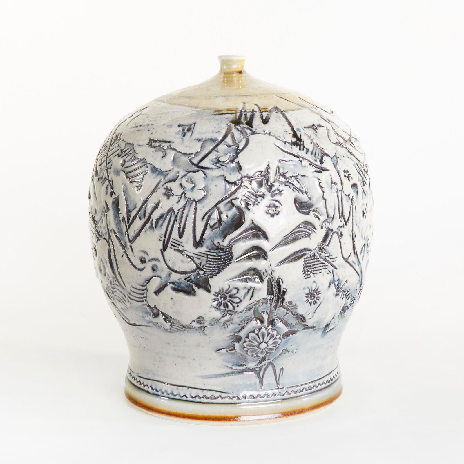 Regis Brodie, Blue and White Lidded Vessel (1 of 5)