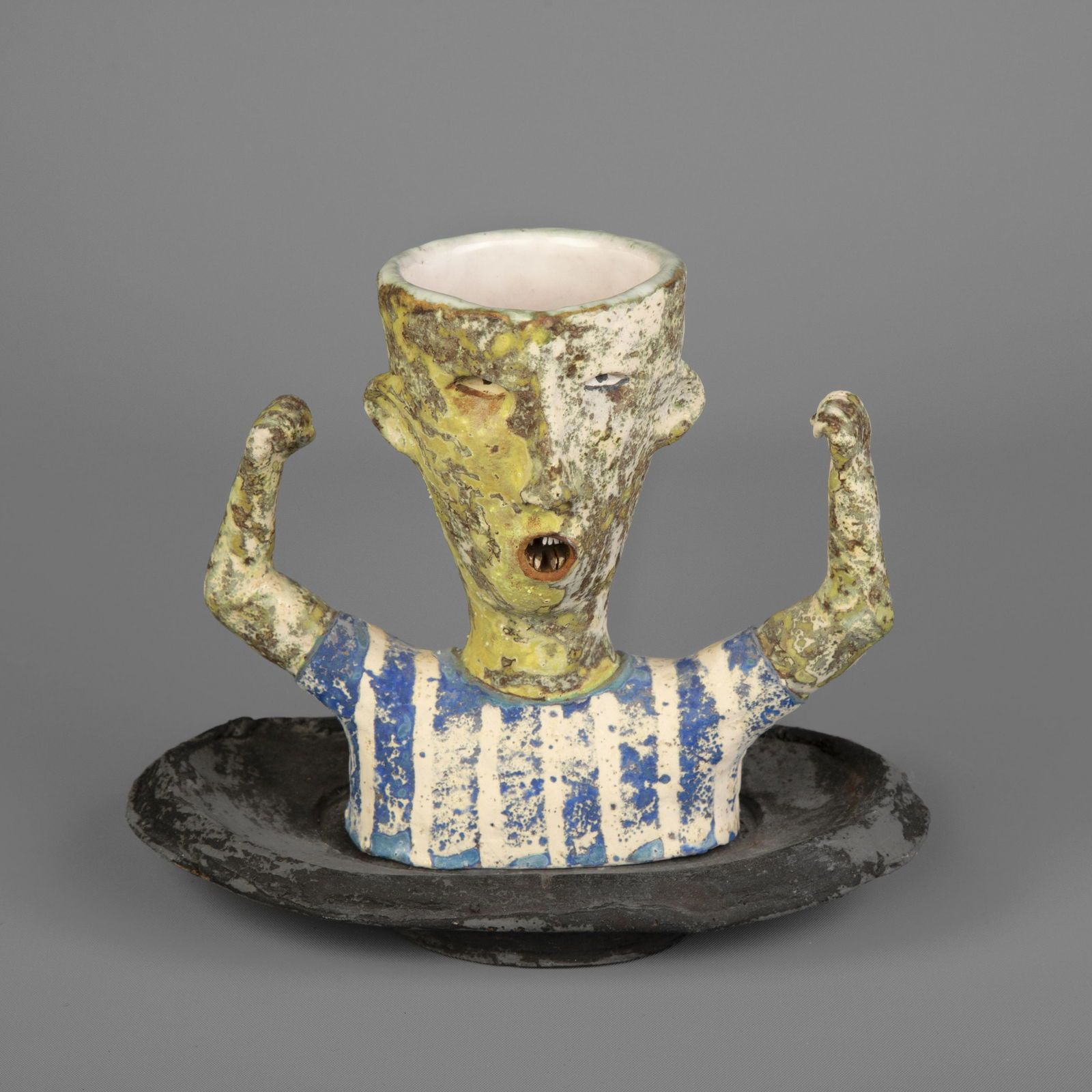 Wesley Anderegg, Figural Cup and Saucer, 2003 (1 of 2)