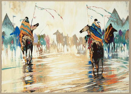 Bruce Carlton Nowlin, This Way: Bruce Carlton Nowlin(b. 1949)This Wayserigraph, Artist's Proofsigned lower right: BC Nowlintitled lower center: "This Way"editioned lower left: A/P24 x 33 3/4 in. (60.96 x 85.73 cm.),