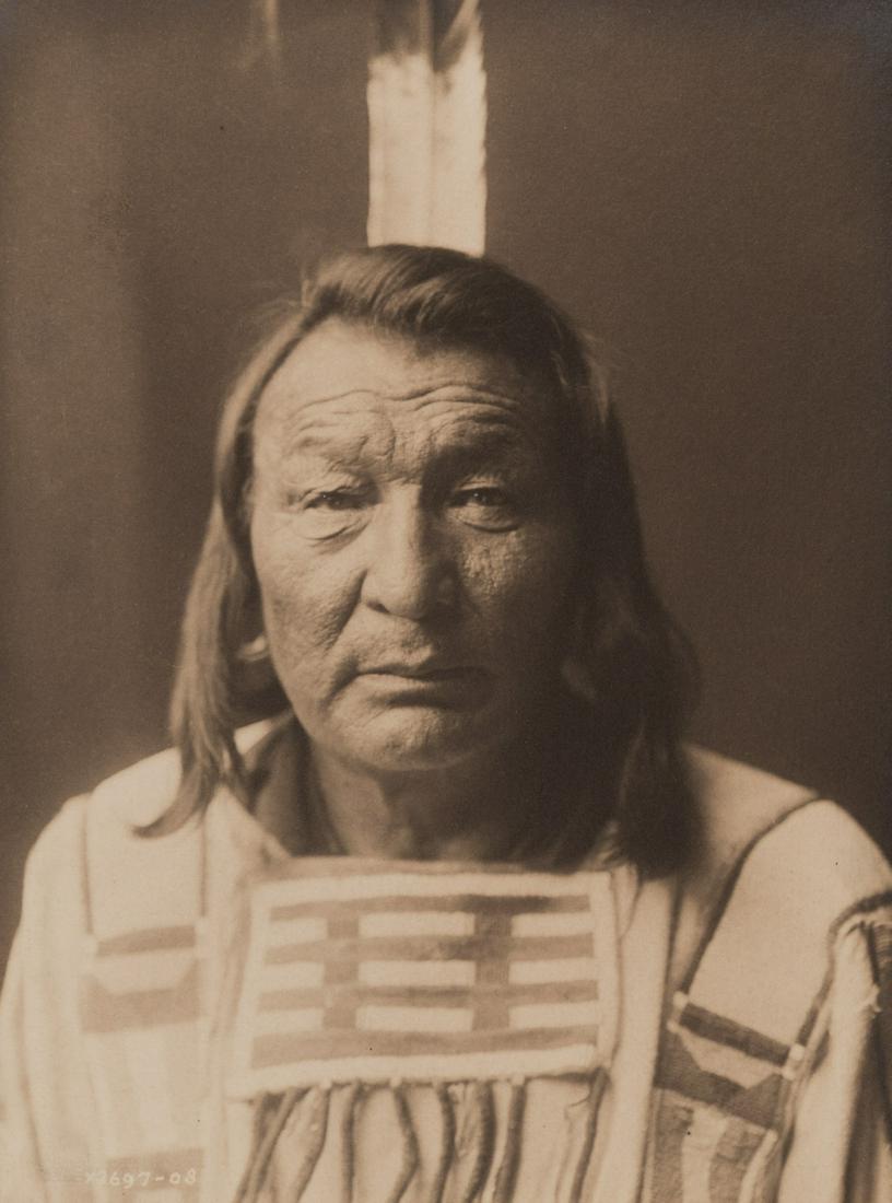 Edward Curtis, Untitled (Male Portrait with Feather), (1 of 3)