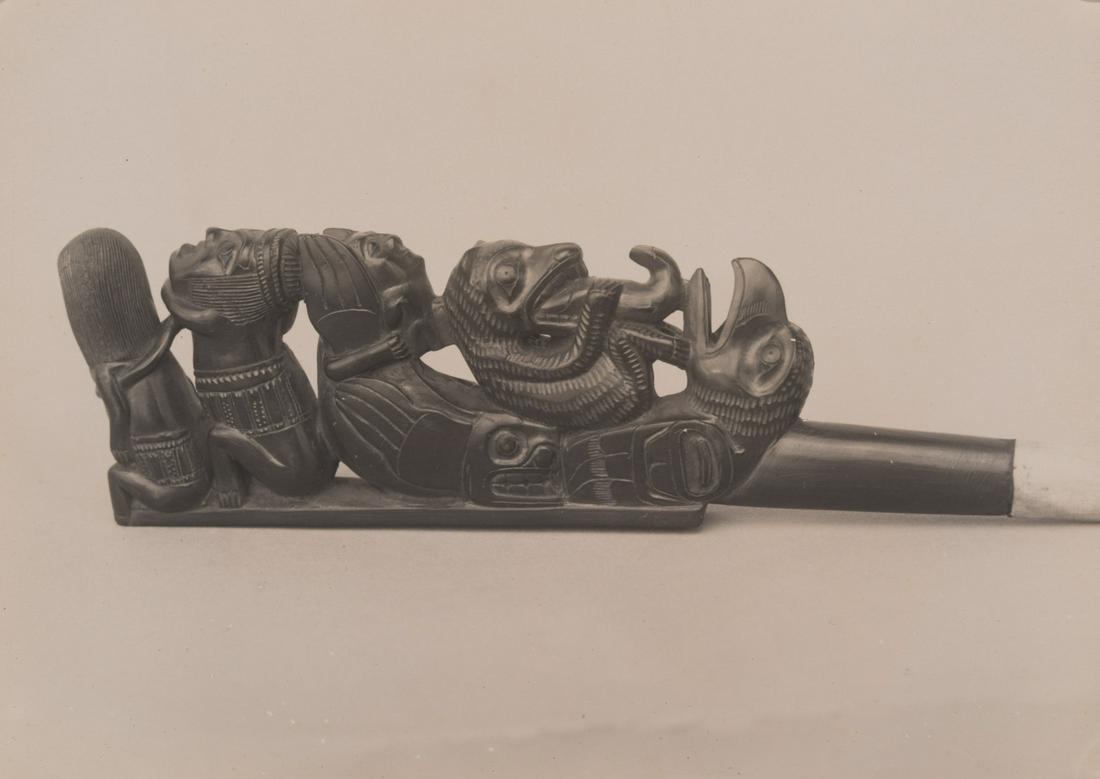 Edward Curtis, Haida Slate Pipe, 1915 (1 of 3)