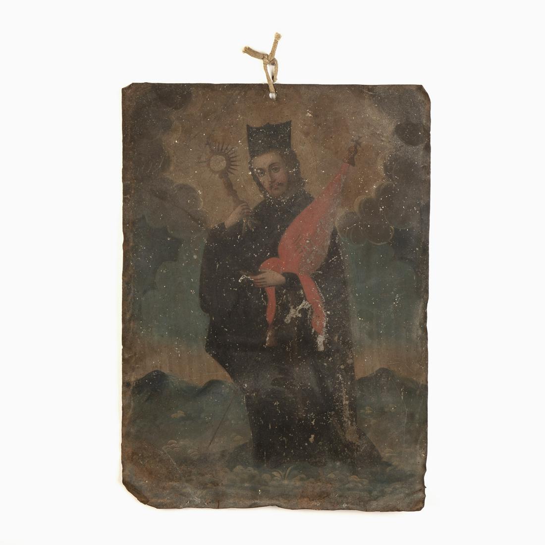 Mexico, Tin Retablo of San Juan de Dios, 19th Century (1 of 1)