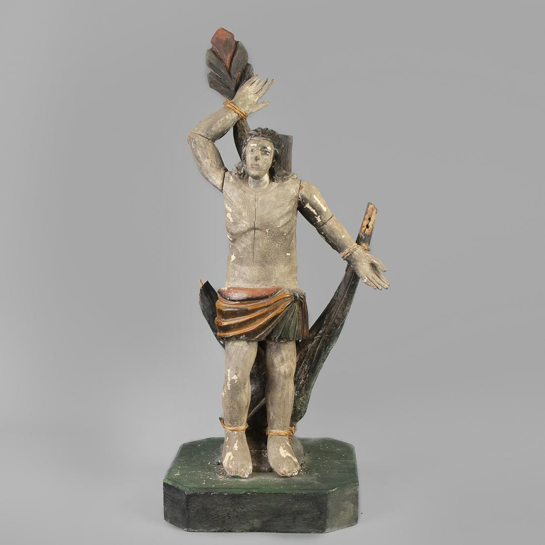 Spanish Colonial, Mexico, Bulto of Saint Sebastian, (1 of 4)