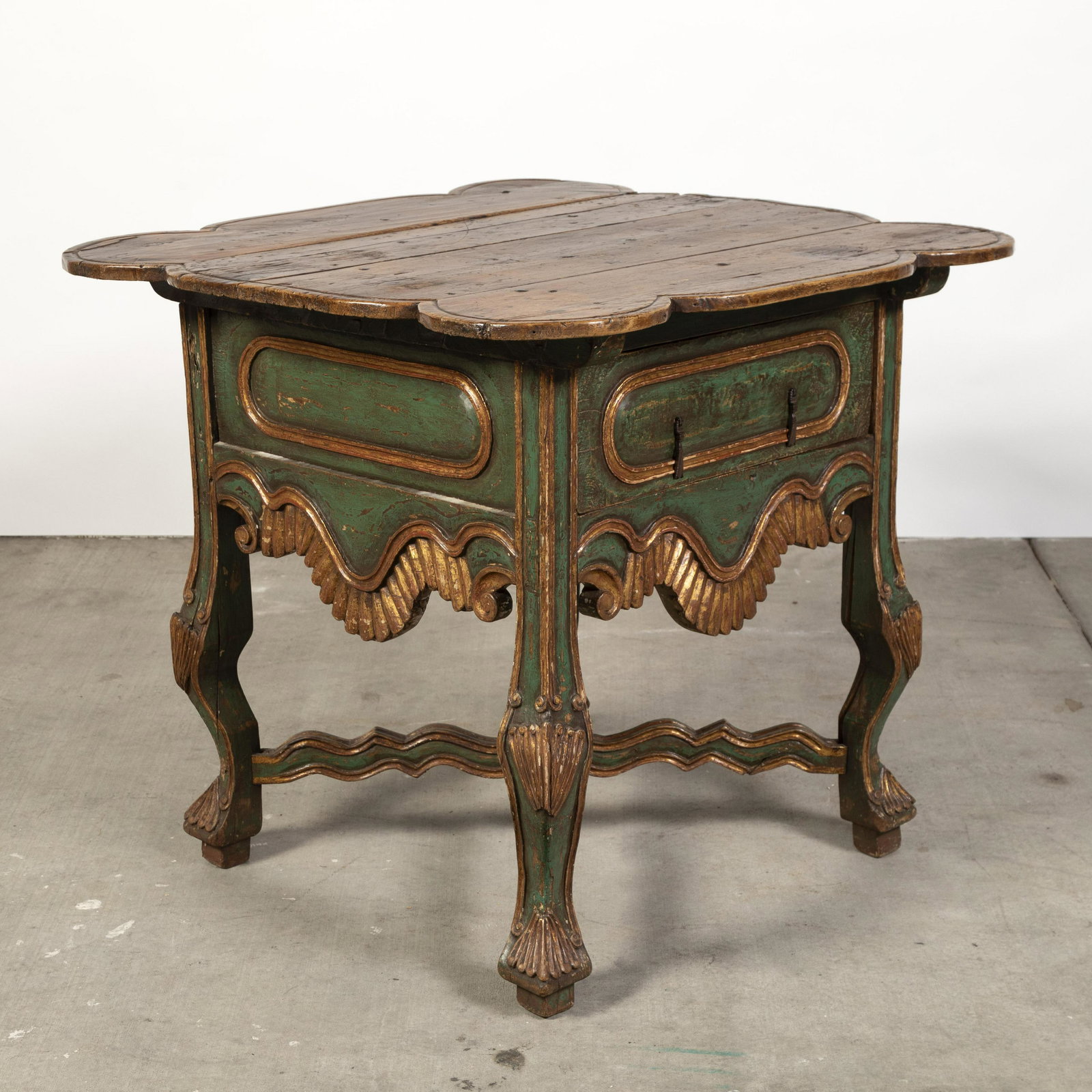 Spanish Colonial, Peru, Painted and Gilt Table (1 of 4)