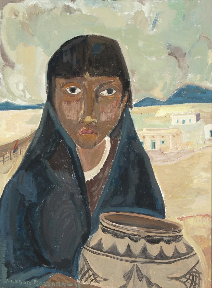 Jackson Ballard, Untitled (Pueblo Woman with Pot), 2018 (1 of 3)