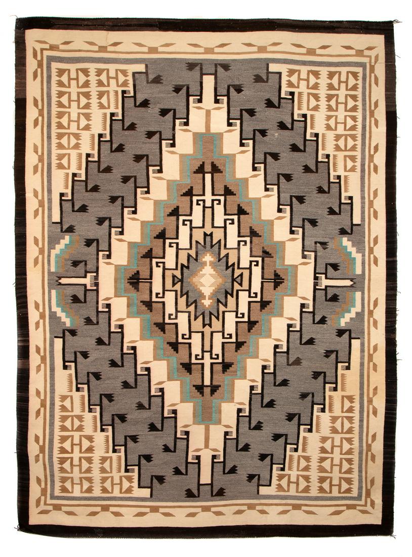 Diné [Navajo], Toadlena/Two Grey Hills Textile, ca. (1 of 2)