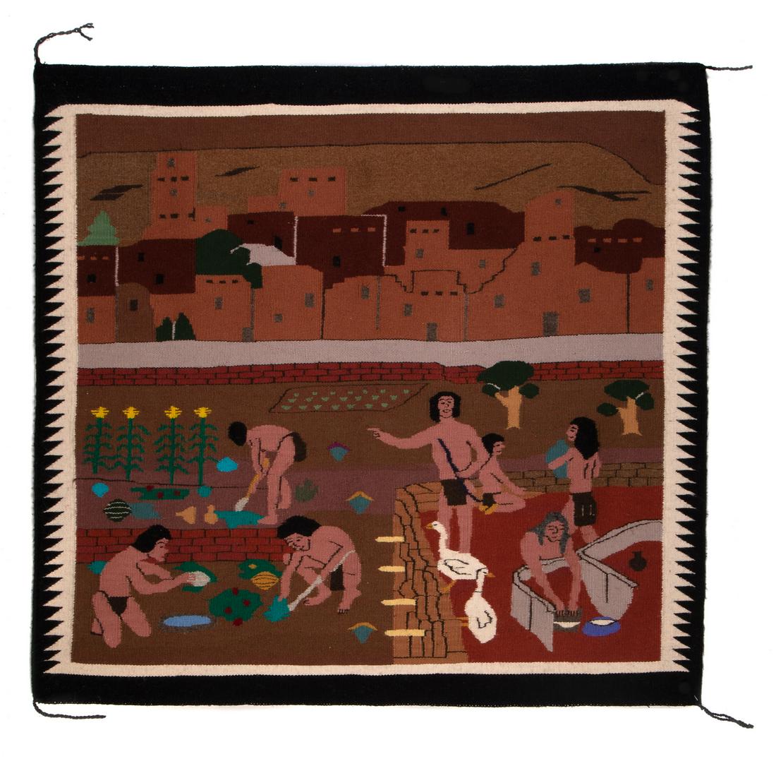 Diné [Navajo], Florence Riggs, Pictorial Weaving (1 of 2)