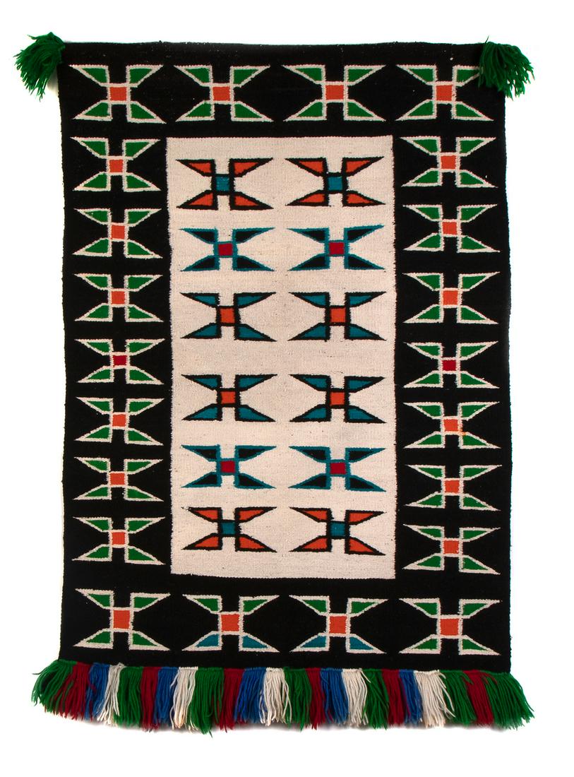 Diné [Navajo], Teec Nos Pos Double Saddle Blanket, ca. (1 of 2)