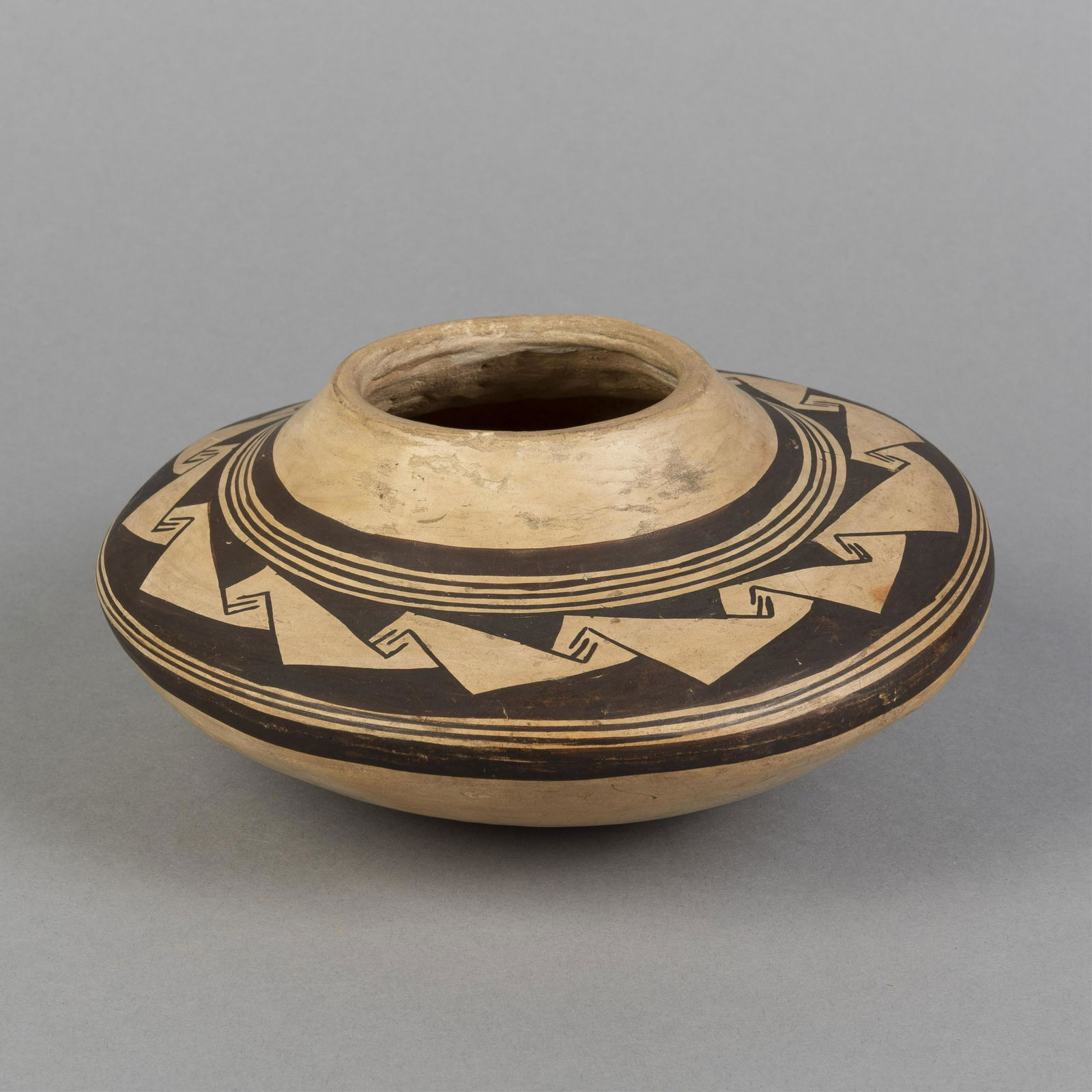 Hopi, Possibly Nampeyo, Black on Cream Bowl, ca. 1900 (1 of 2)