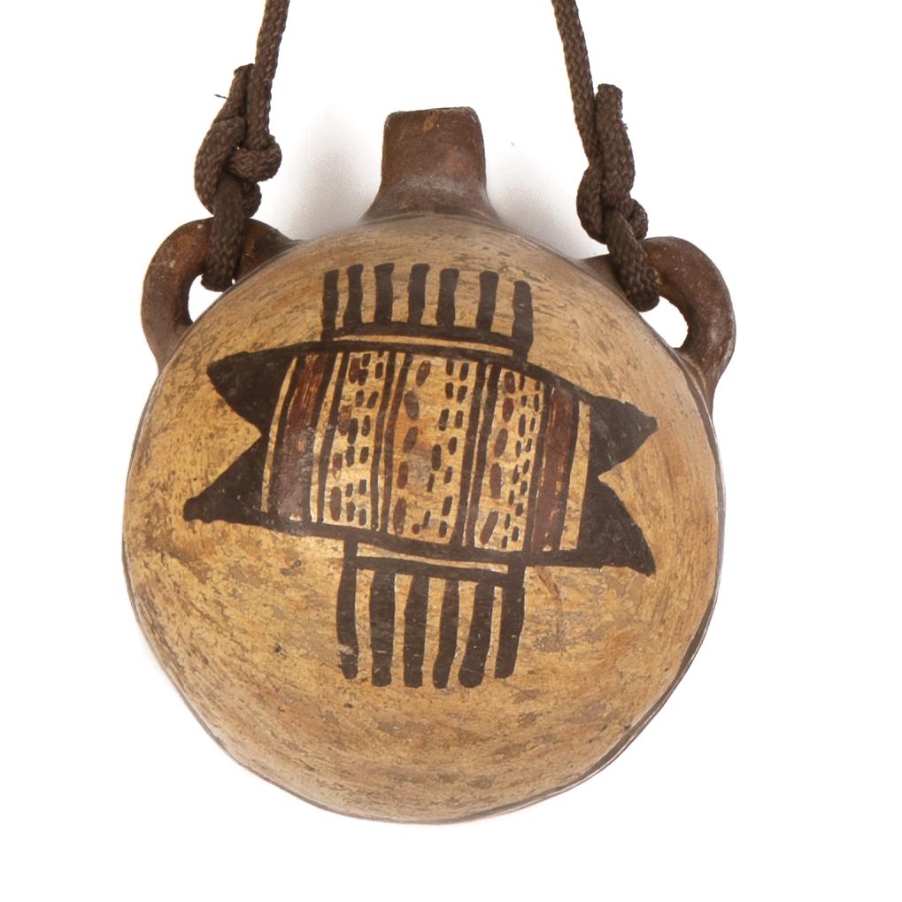 Attributed to Nampeyo, Polychrome Canteen, ca. 1900 (1 of 3)