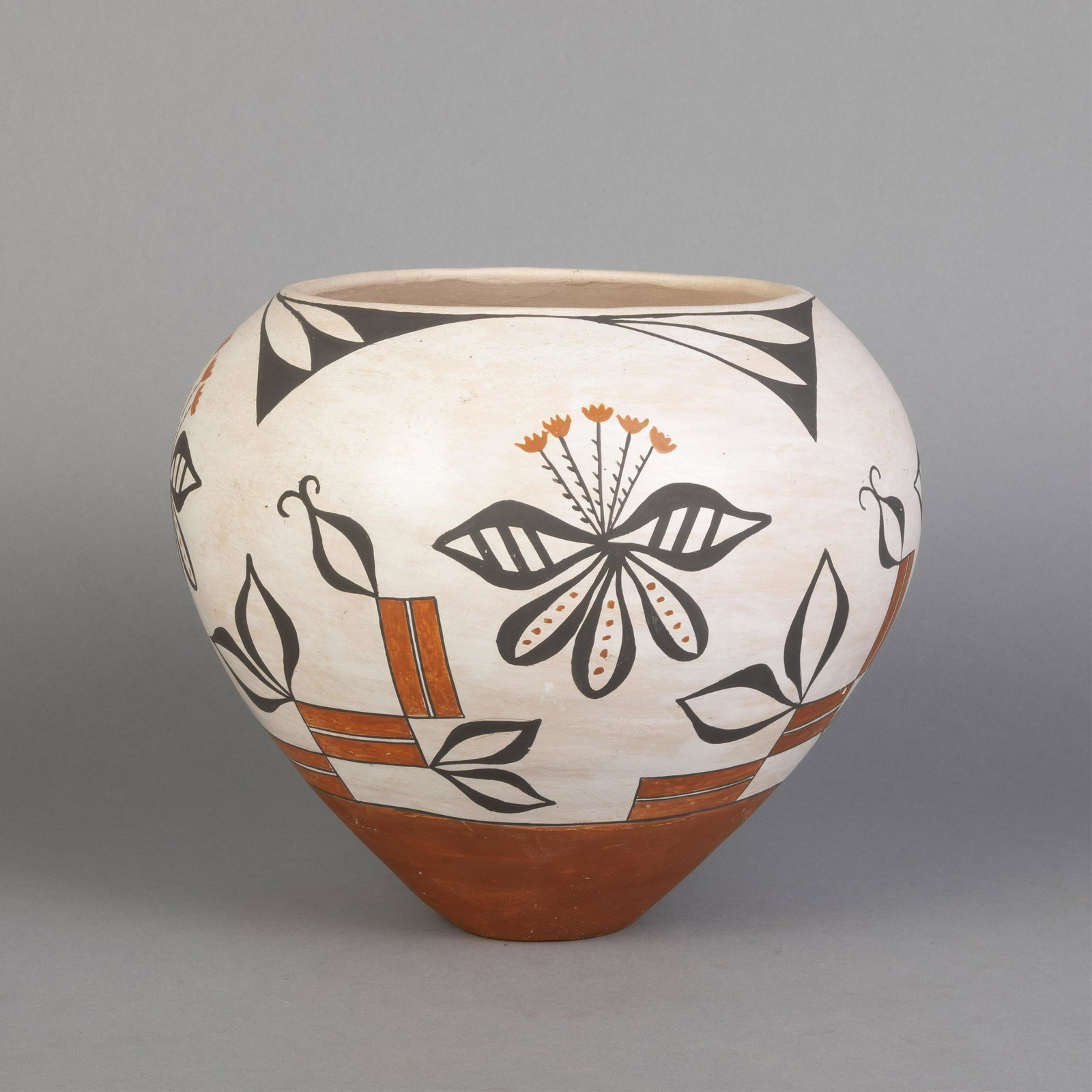 Acoma, Polychrome Pictorial Jar, ca. 1980 (1 of 2)