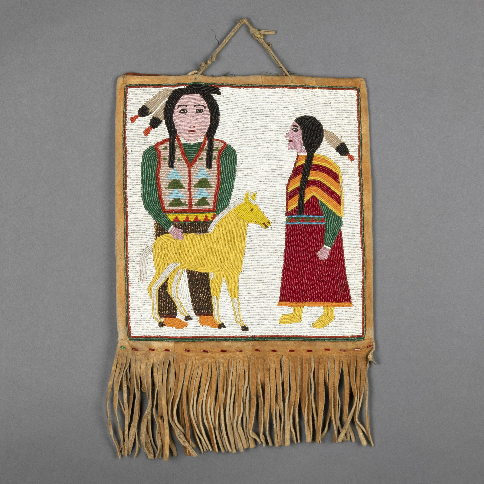 Plateau, Beaded Pictorial Bag, ca. 1900-1920 (1 of 2)