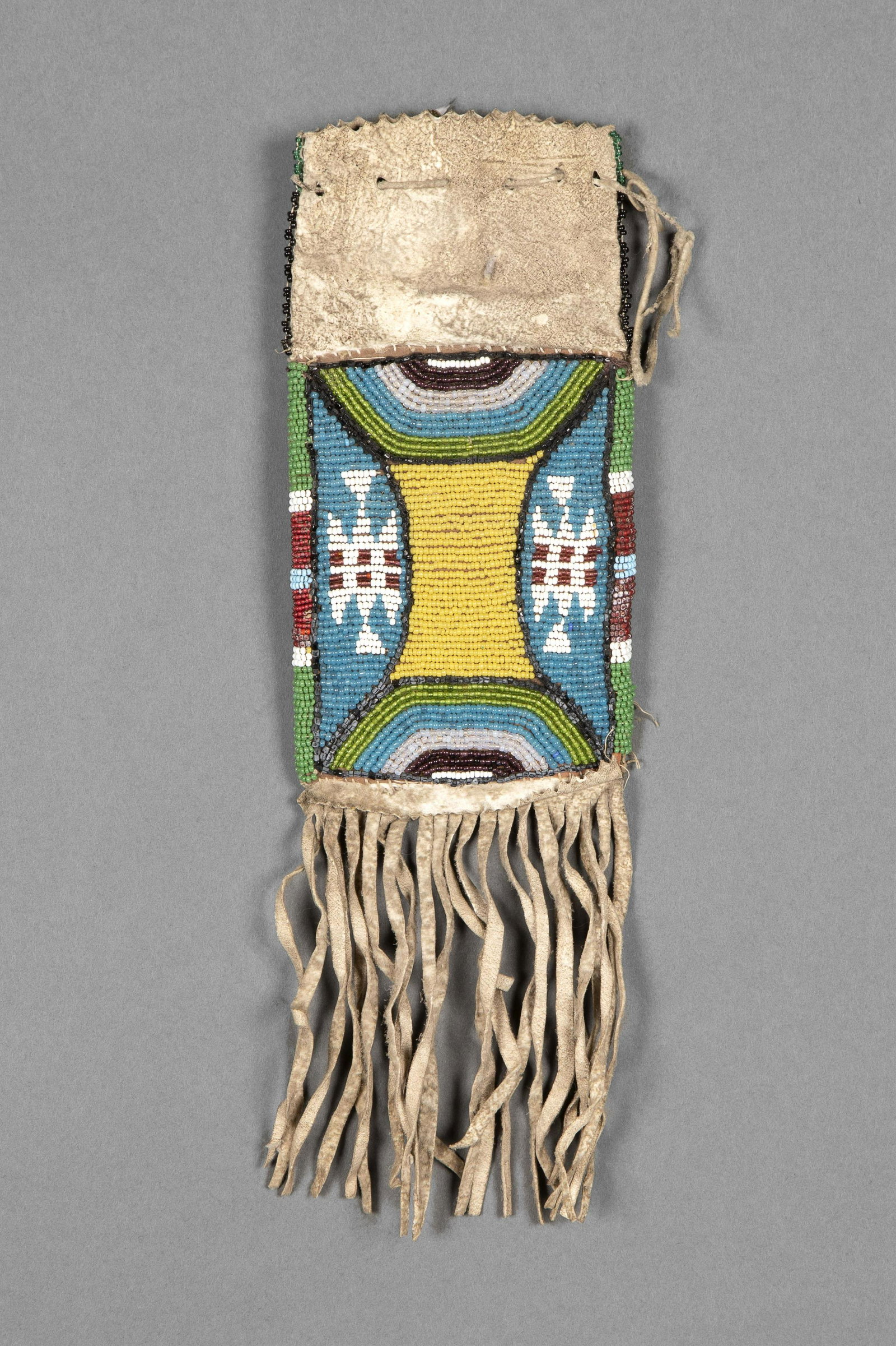Plains, Beaded Hide Bag, ca. 1940 (1 of 4)