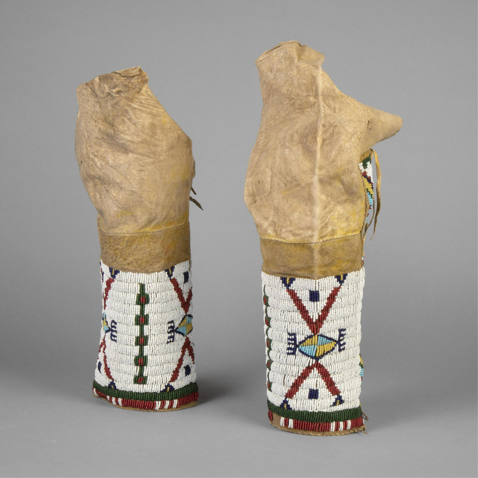 Sioux, Pair of Beaded Hide Leggings, ca. 1890 (1 of 2)