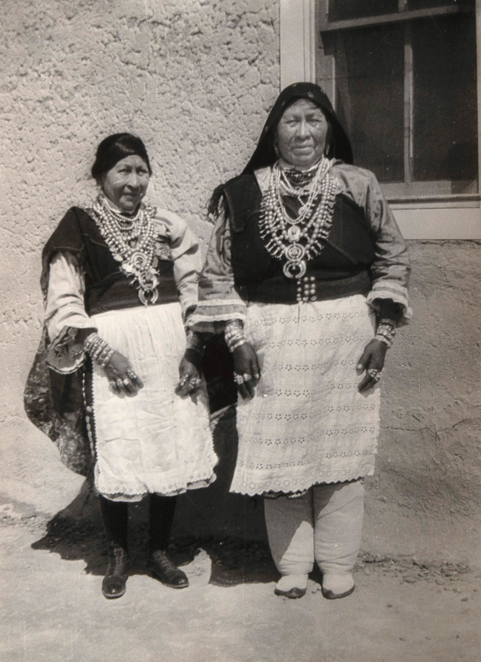 Unknown, Two Pueblo Women Wearing Necklaces, ca. 1920 (1 of 2)