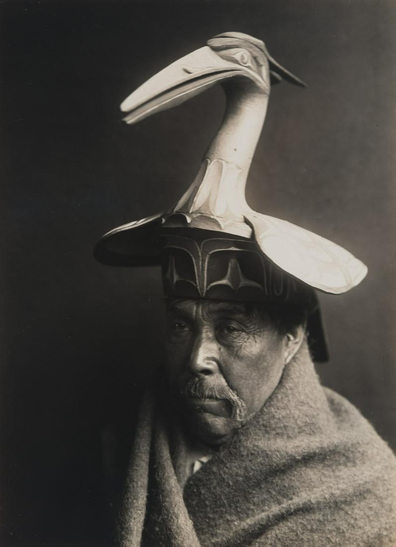 Edward S. Curtis, Untitled (Northwest Coast Man with (1 of 3)