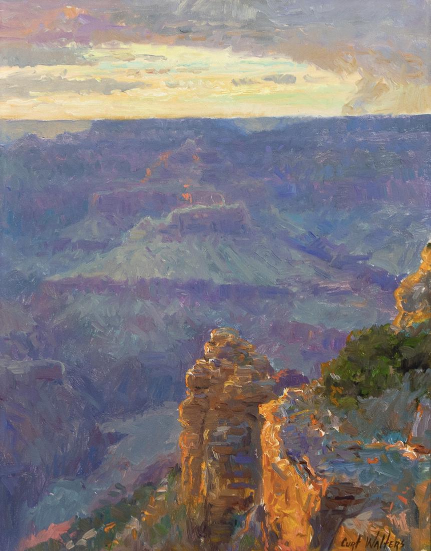 Curt Walters, Evening Reward: Curt Walters(b. 1950)Evening Rewardoil on linensigned lower right: Curt Waltersinscribed verso: "EVENING REWARD"18 x 14 in. (45.72 x 35.56 cm.), Frame: 28 x 24 x 3 3/4 in. (71.12 x 60.96 x 9