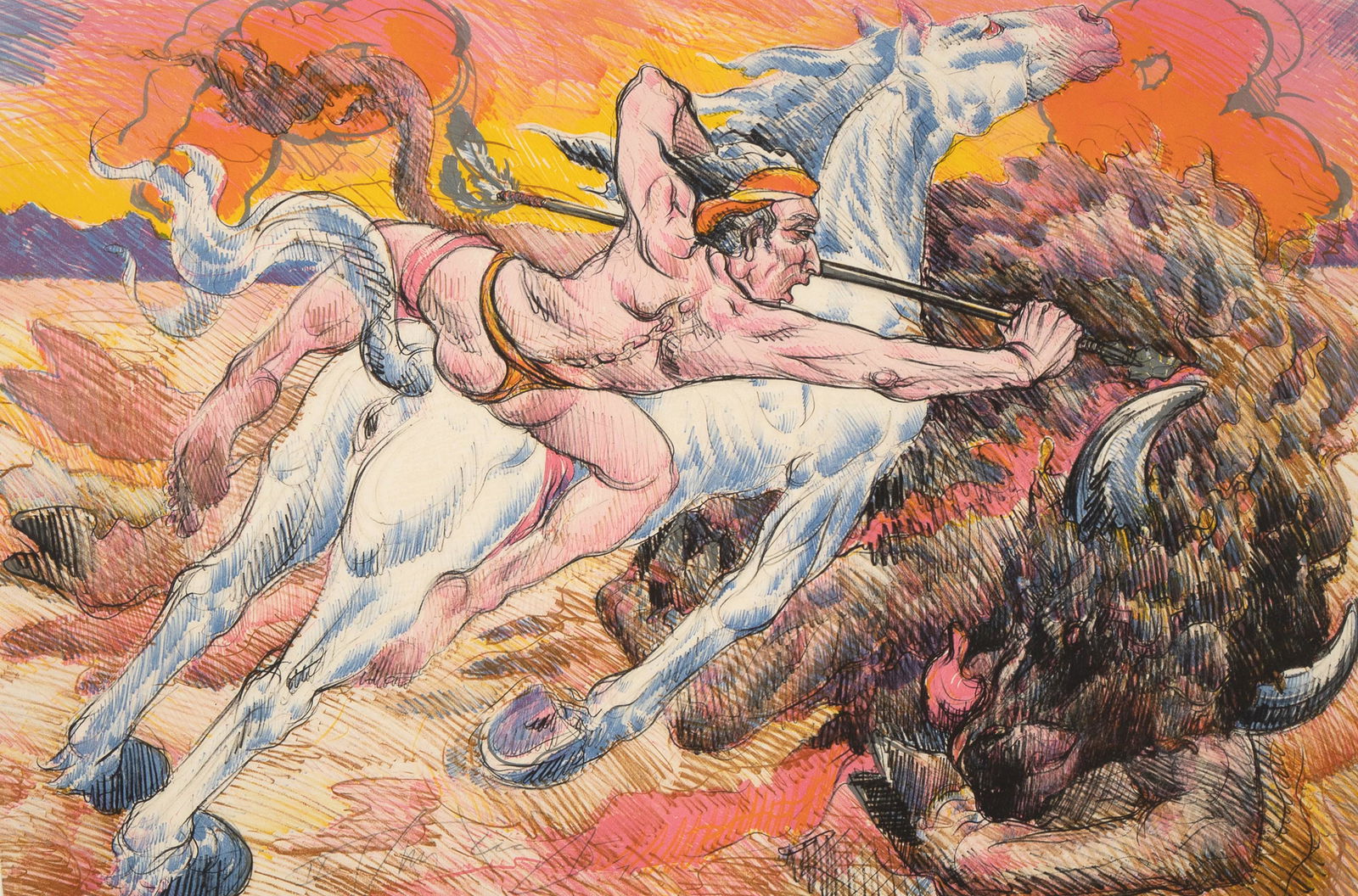 Luis Jimenez, Hunter Killing Buffalo II, 1976 (1 of 4)