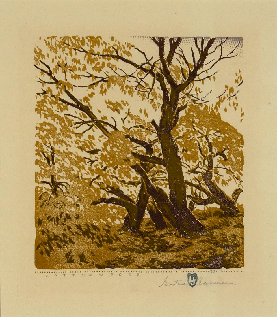 Gustave Baumann, Cottonwoods, 1927/1931 (1 of 3)