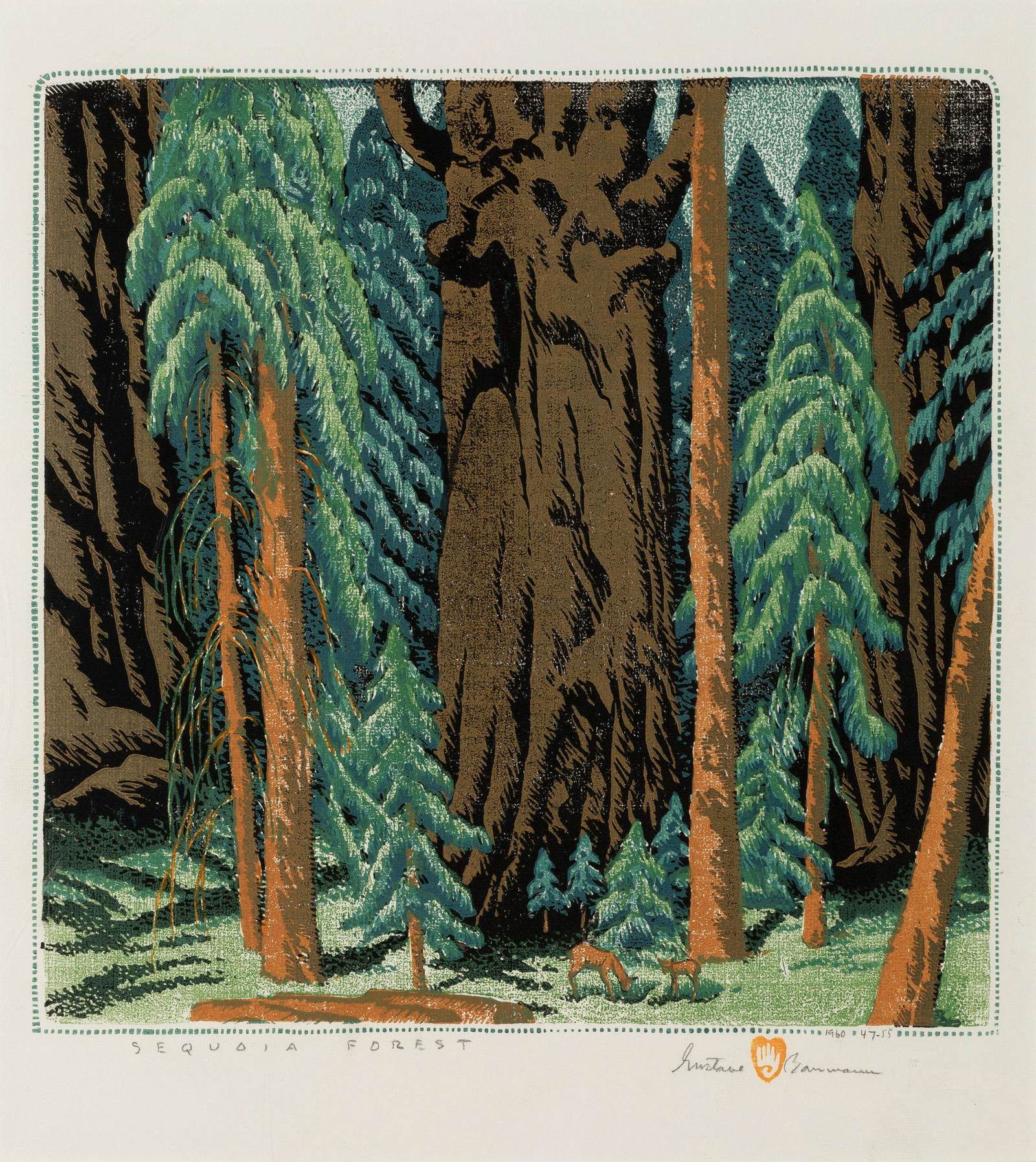 Gustave Baumann, Sequoia Forest, 1935/1960 (1 of 3)