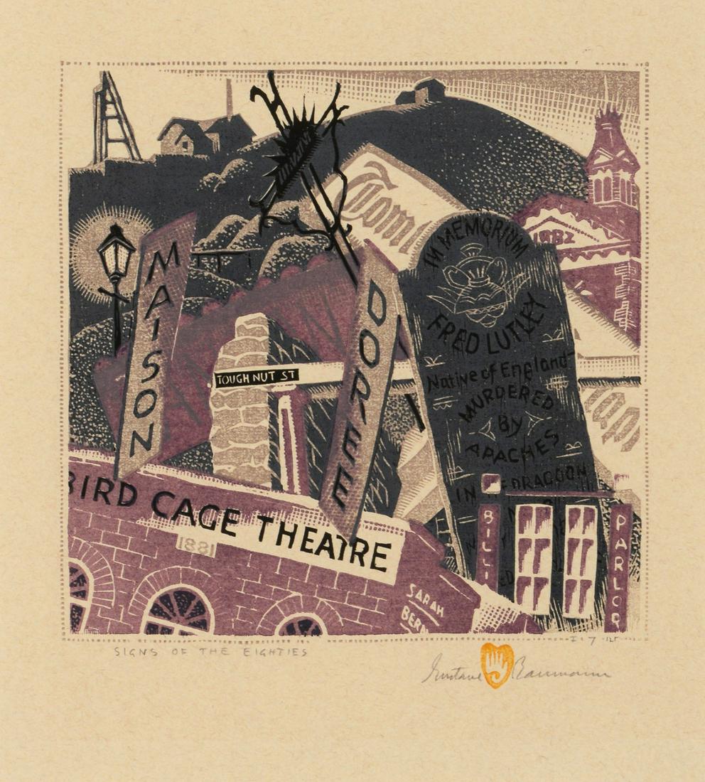 Gustave Baumann, Signs of the Eighties [Tombstone (1 of 3)