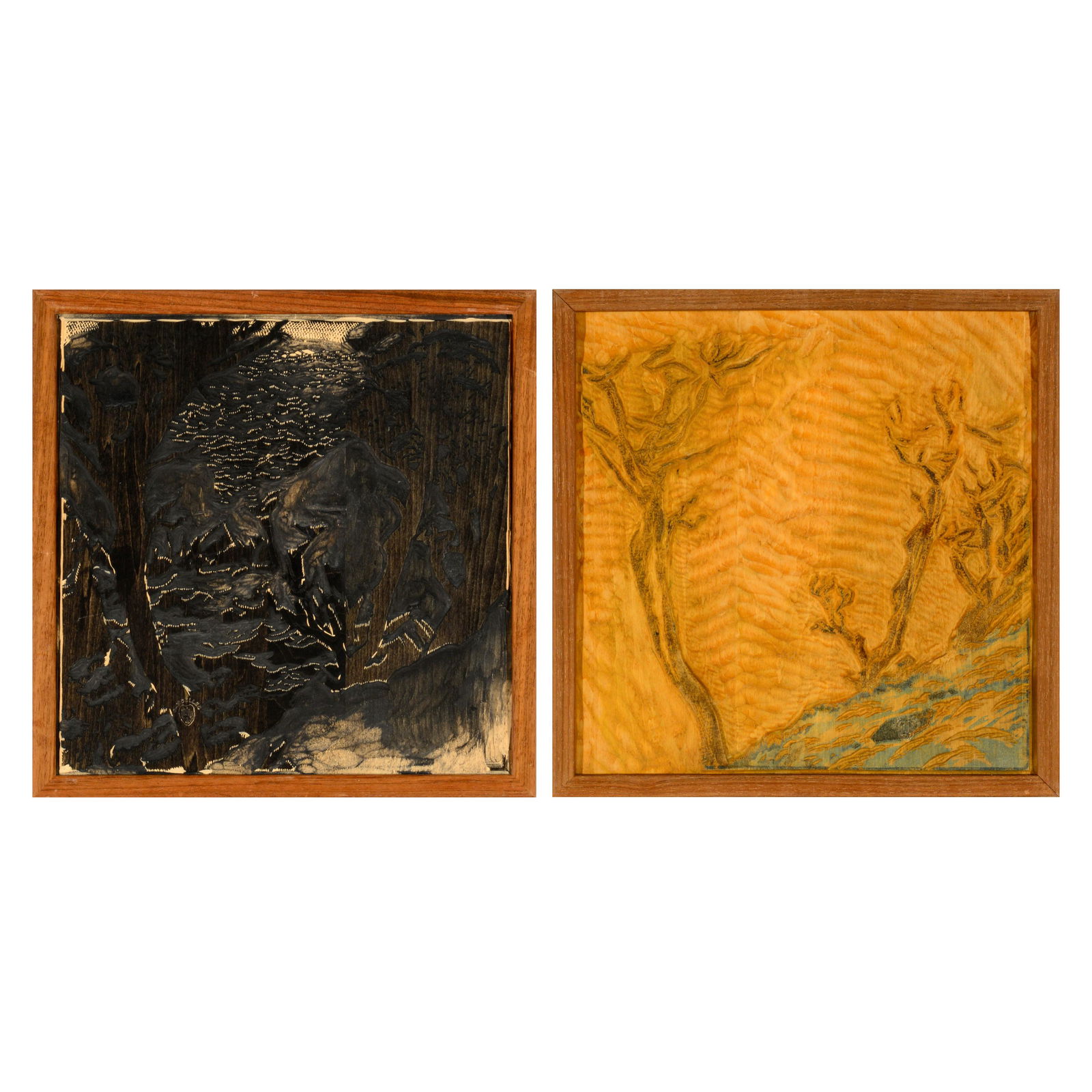 Gustave Baumann, Point Lobos - Two Original Blocks (1 of 3)