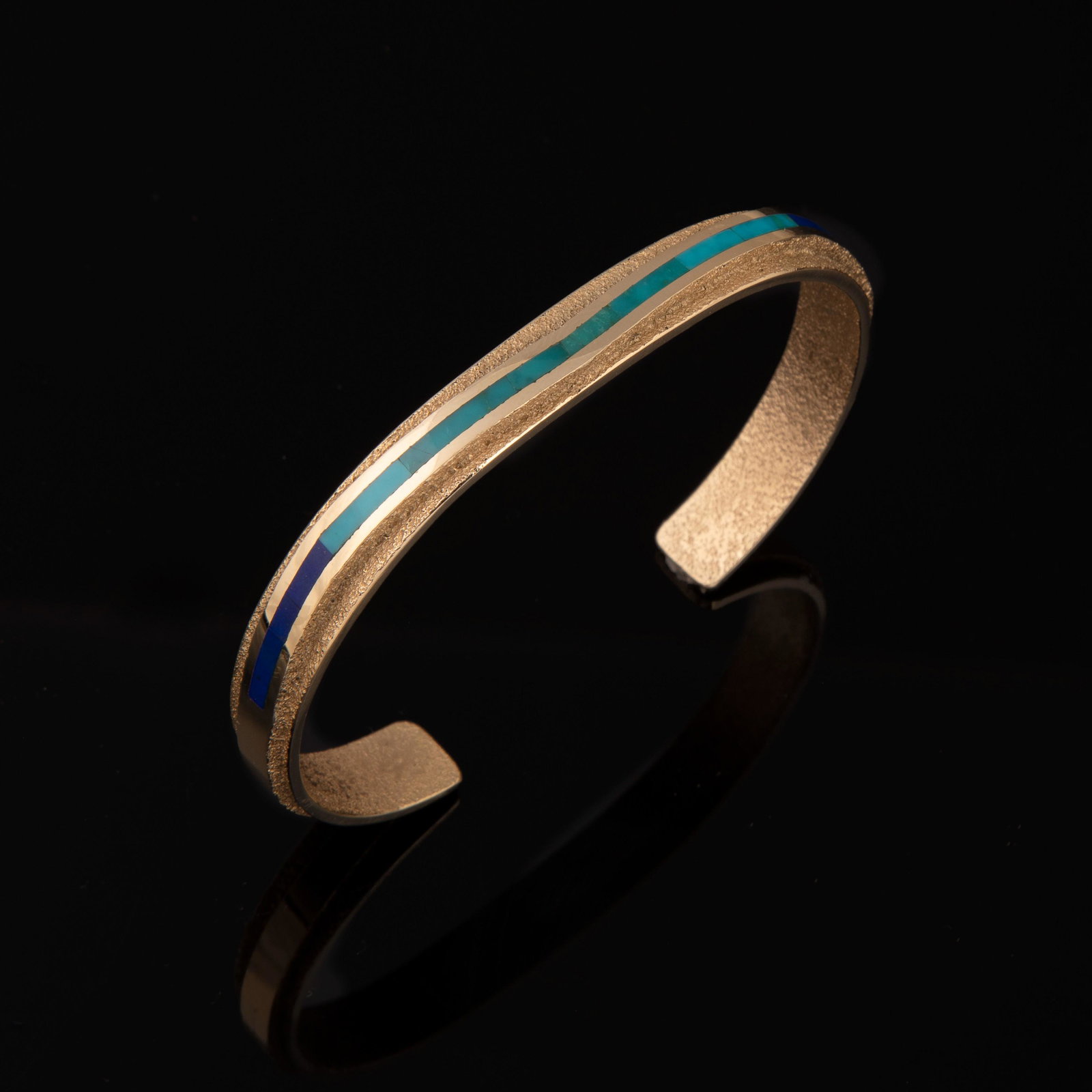 Dine [Navajo], Al Nez, Gold, Turquoise and Lapis Lazuli (1 of 2)