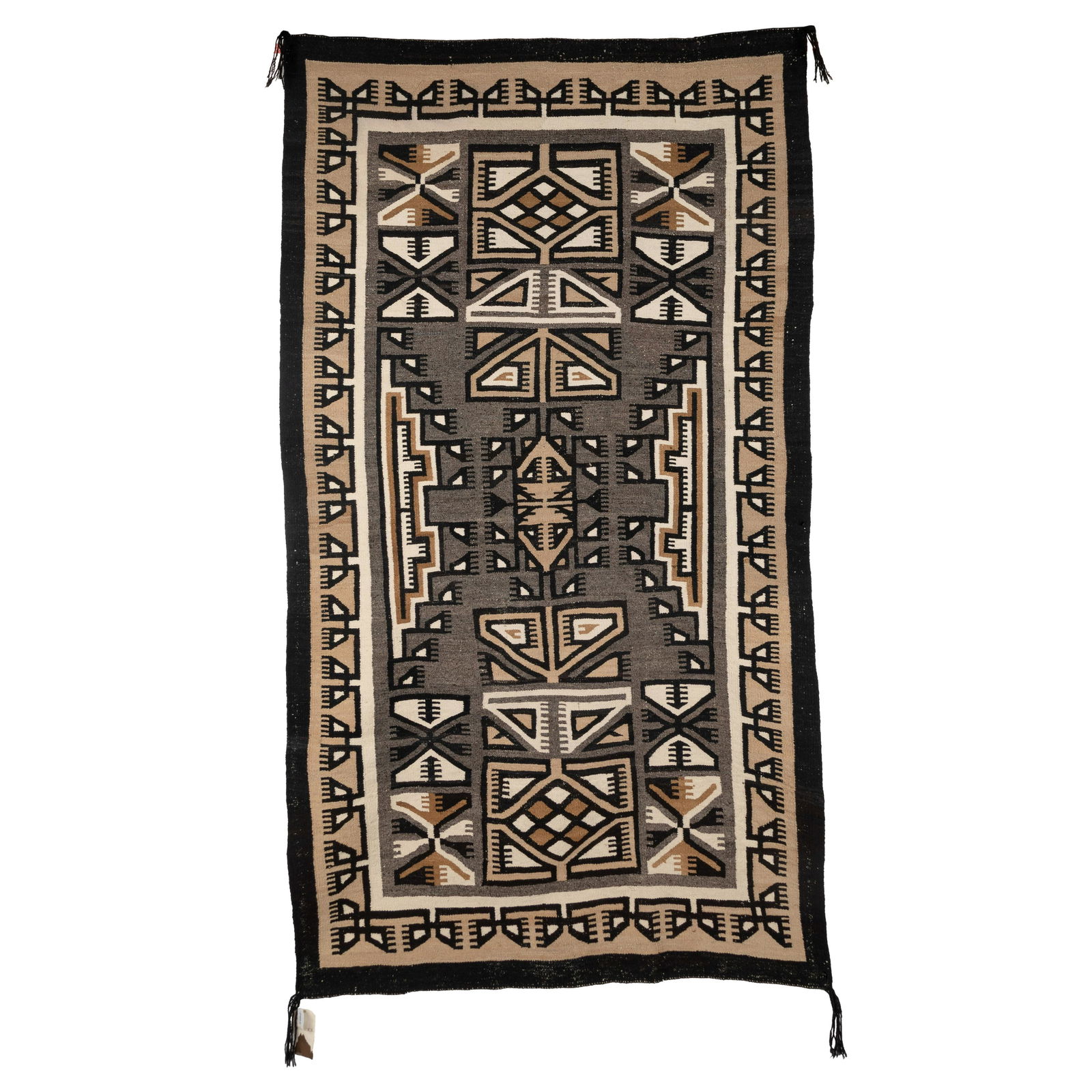 Dine [Navajo], Ruth Silentman, Two Grey Hills Textile, (1 of 2)