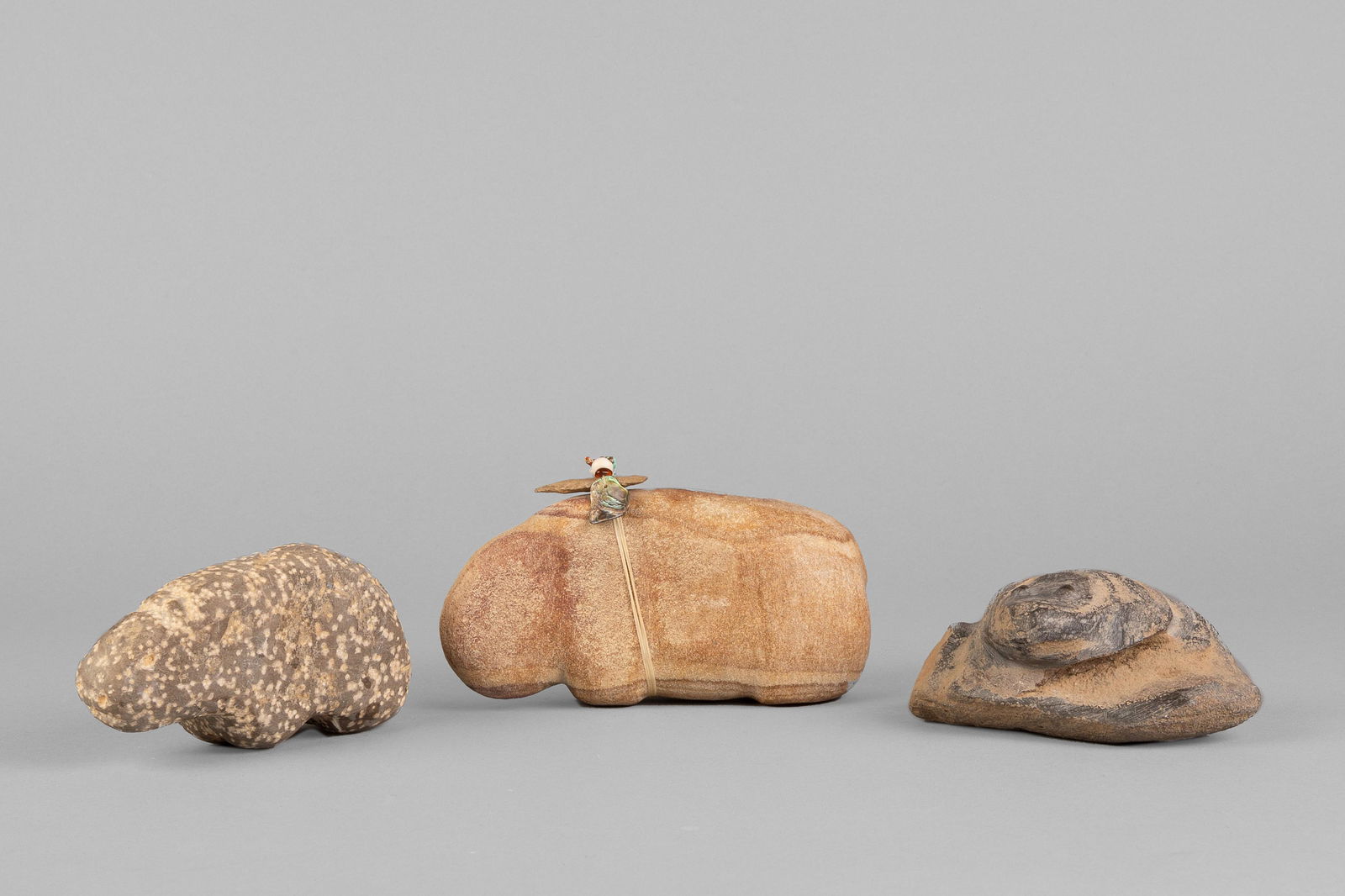 Zuni, Group of Three Carved Stone Fetishes (1 of 5)