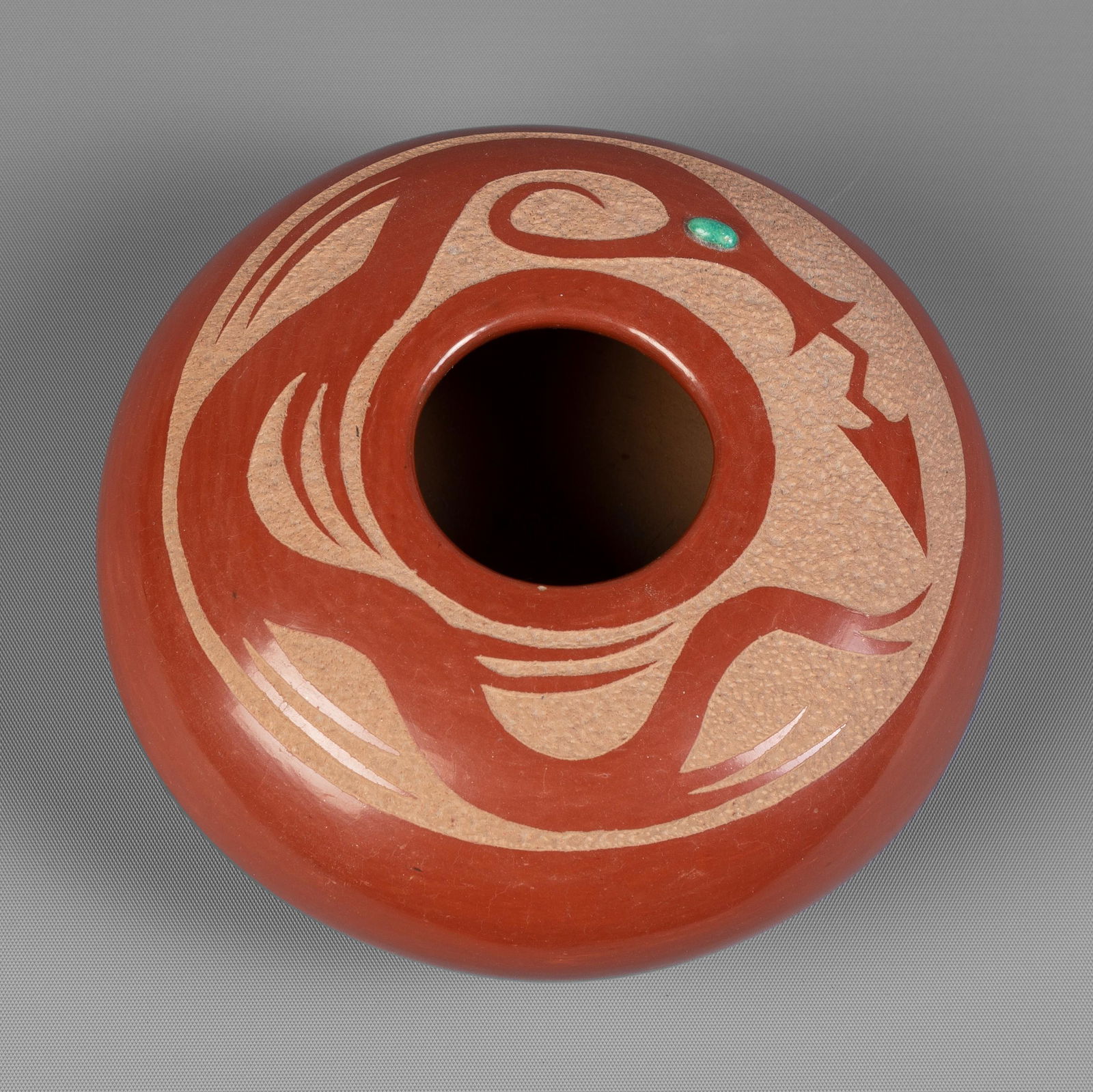 Santa Clara, Gloria Garcia [Golden Rod], Redware Jar (1 of 4)