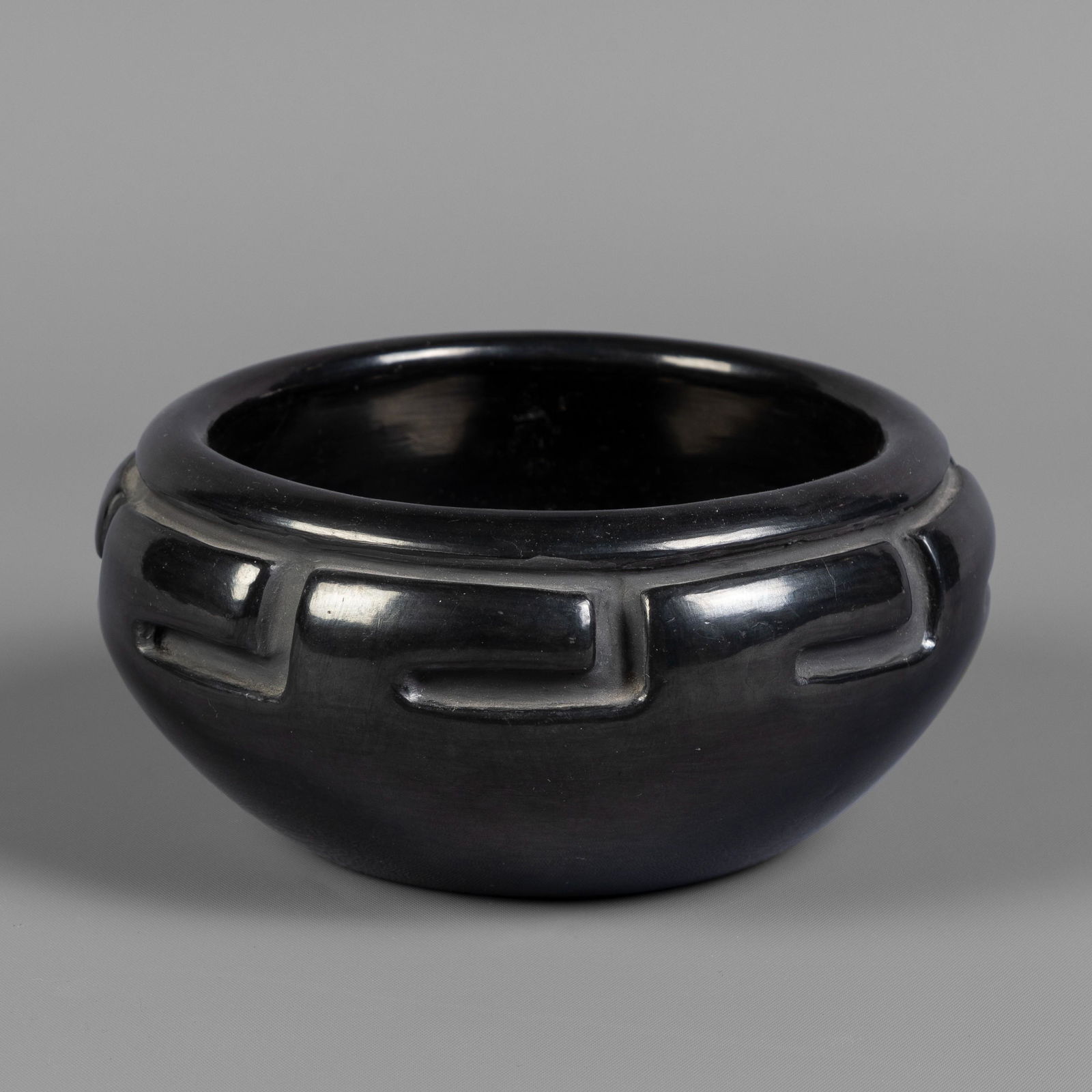 Santa Clara, Jenny Trammel, Carved Blackware Bowl (1 of 3)