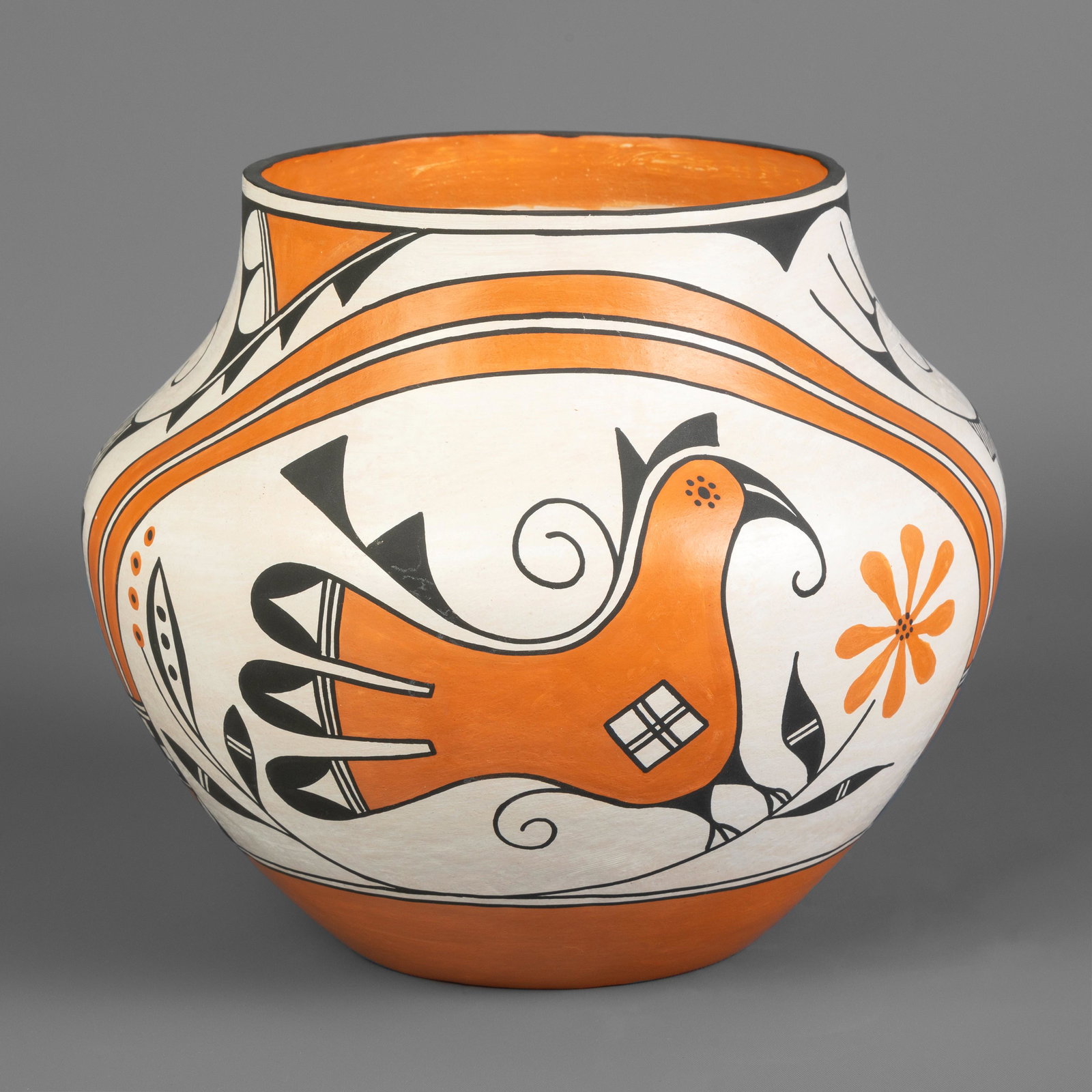 Acoma, Polychrome Pictorial Bowl, ca. 1990 (1 of 3)