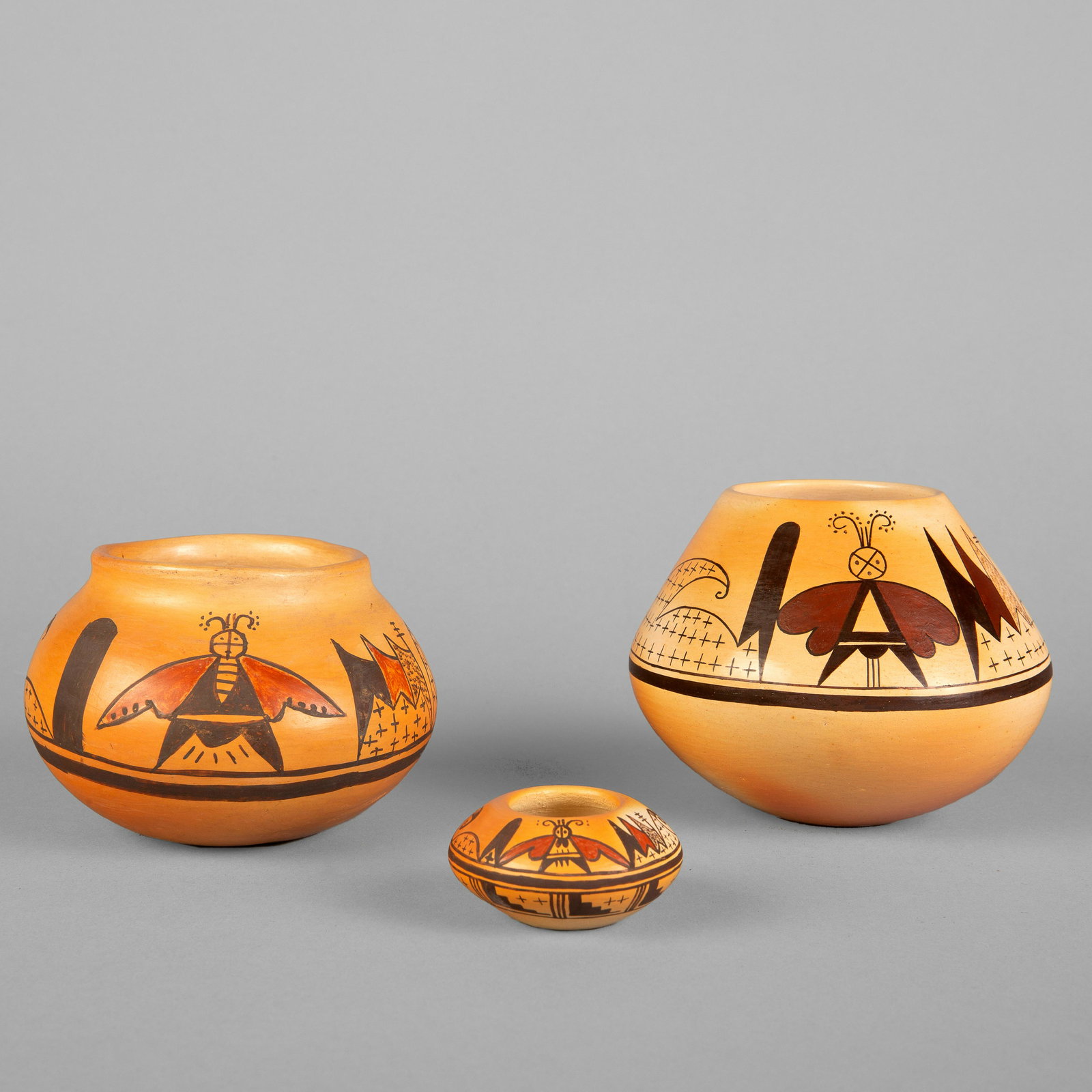 Hopi, Group of Three Small Pottery Vessels (1 of 3)